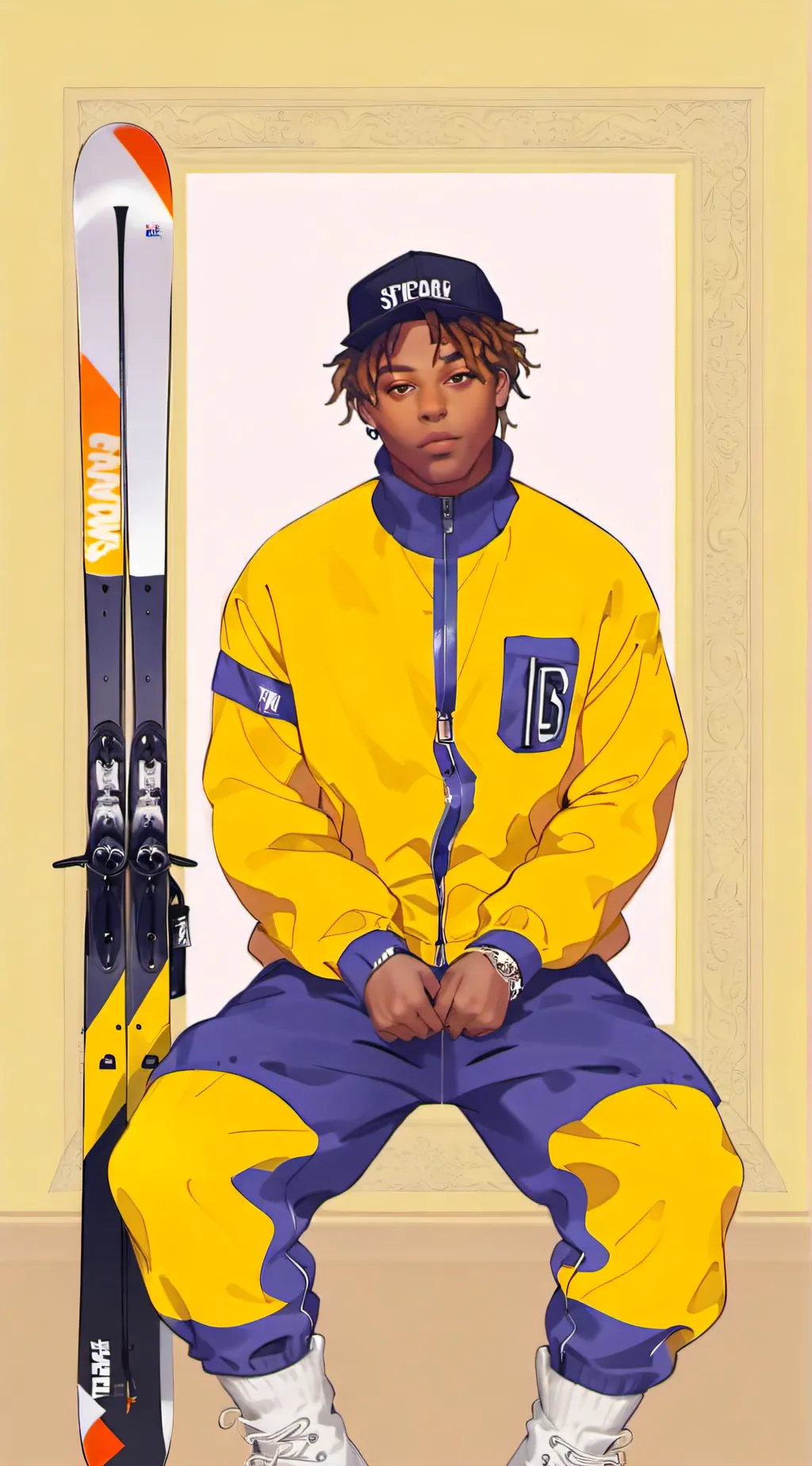 ai character: Ski mask the sg background