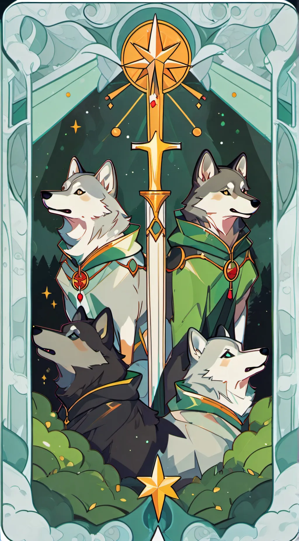 ai character: Costom Wolf Pack background