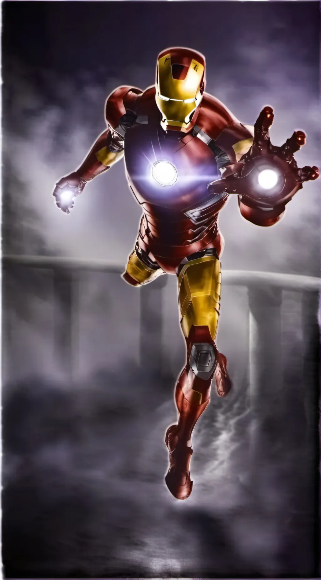 ai character: Iron man  background