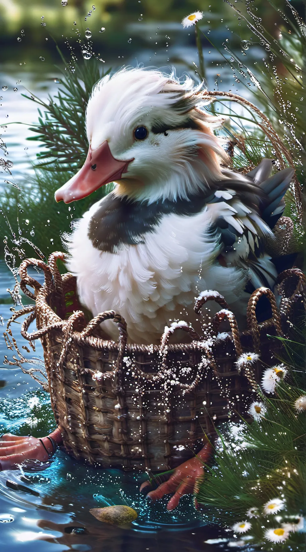 ai character: cuack cuack  background