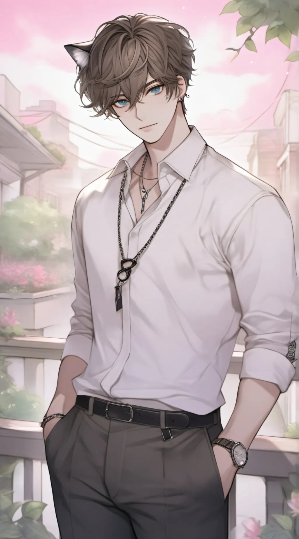 ai character: cloud background