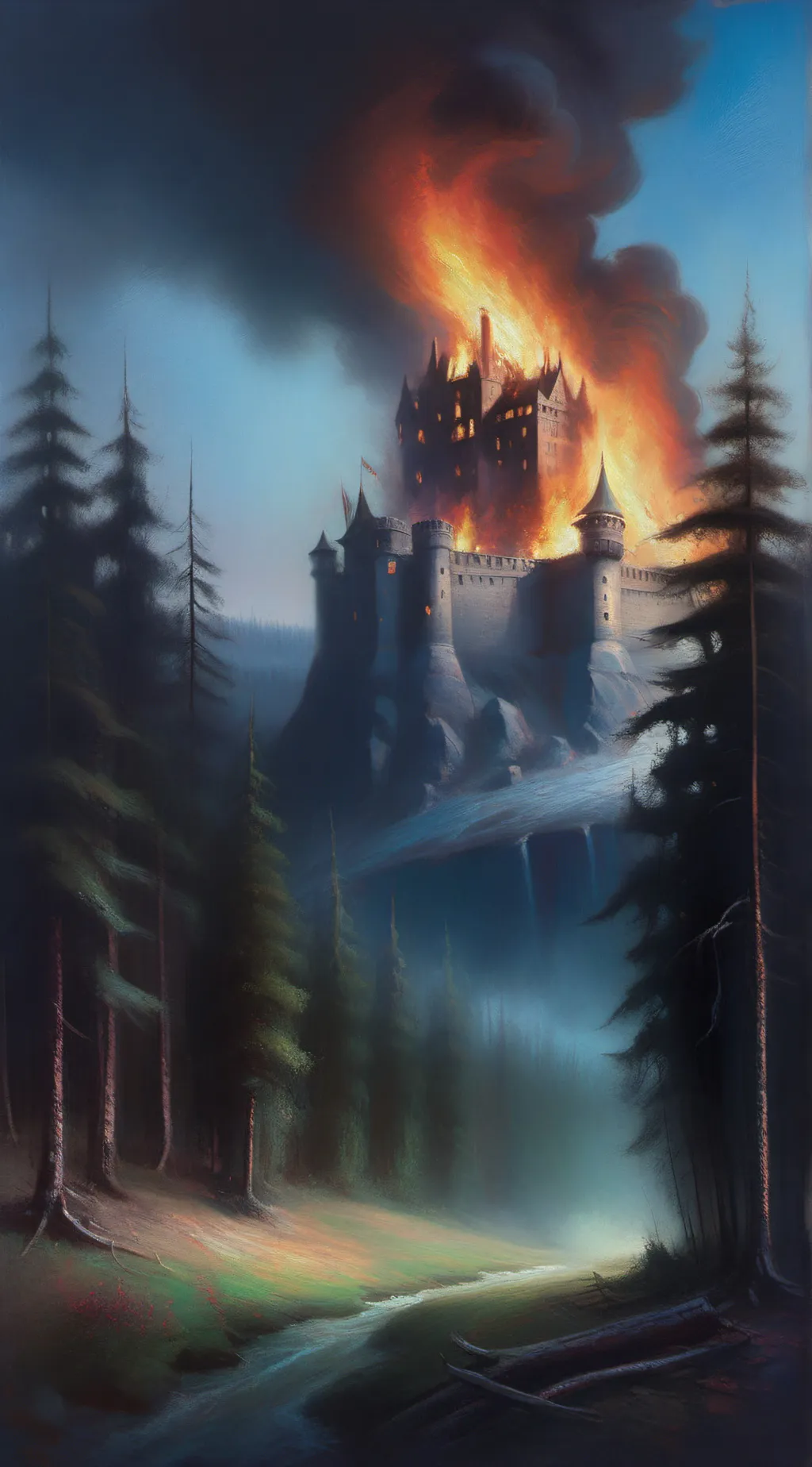 ai character: Hogwarts devastat background