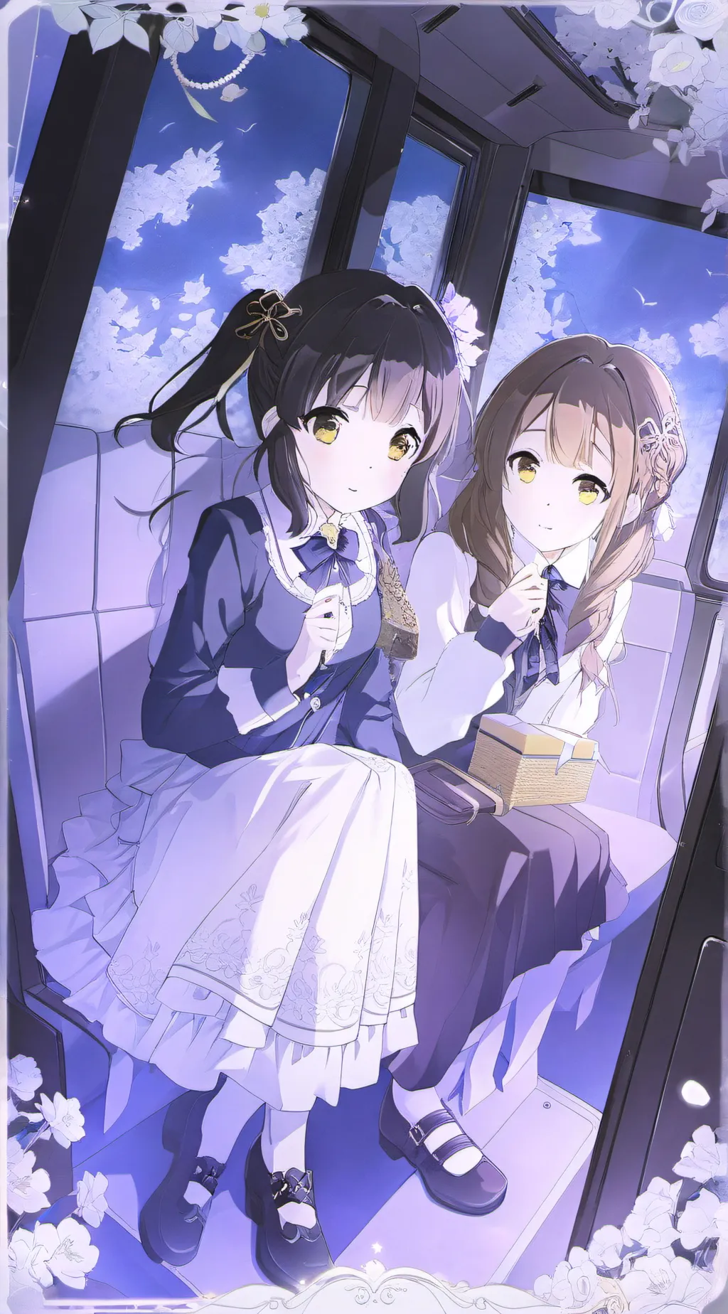 ai character: group of girls background