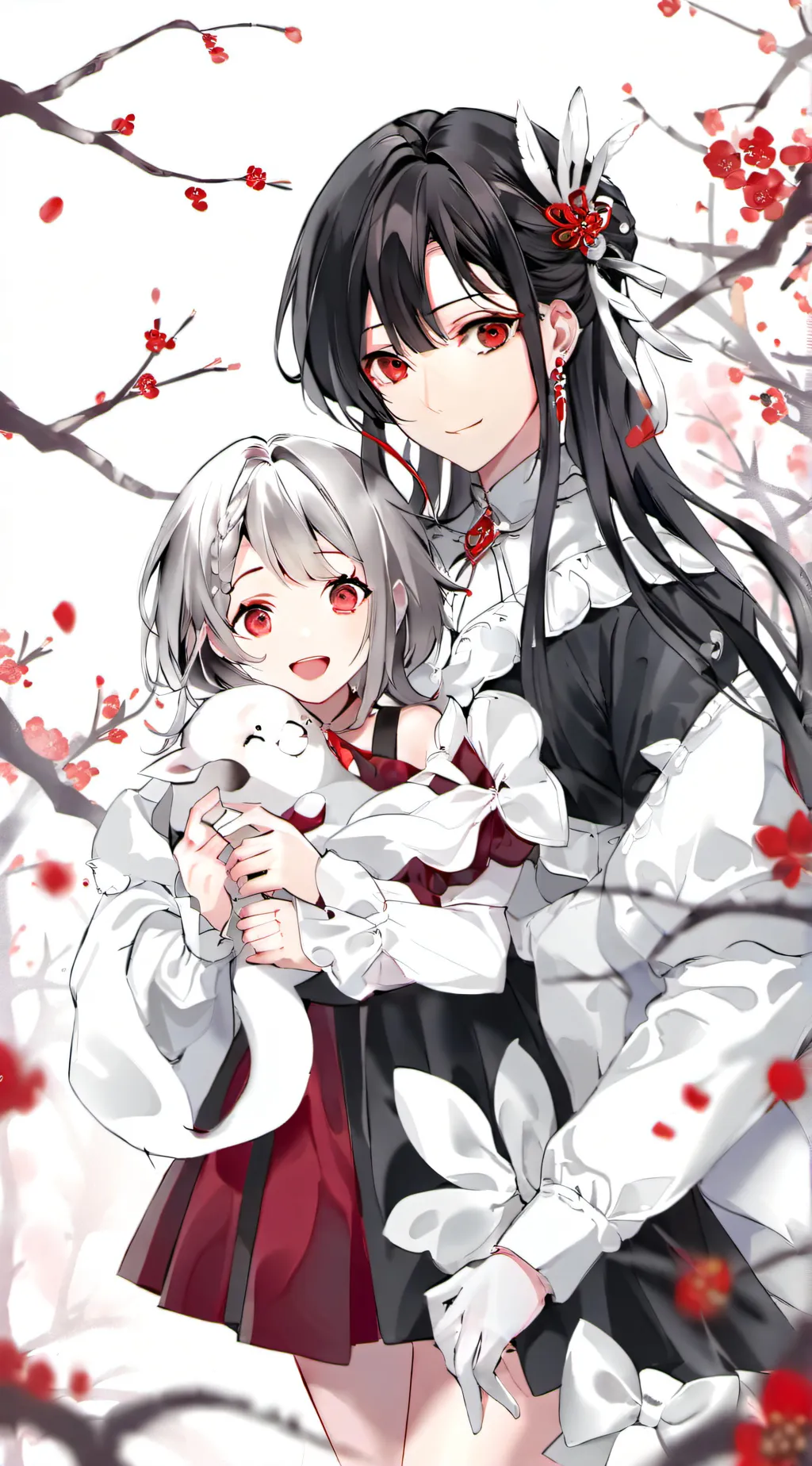 ai character: Mom and Daughter background