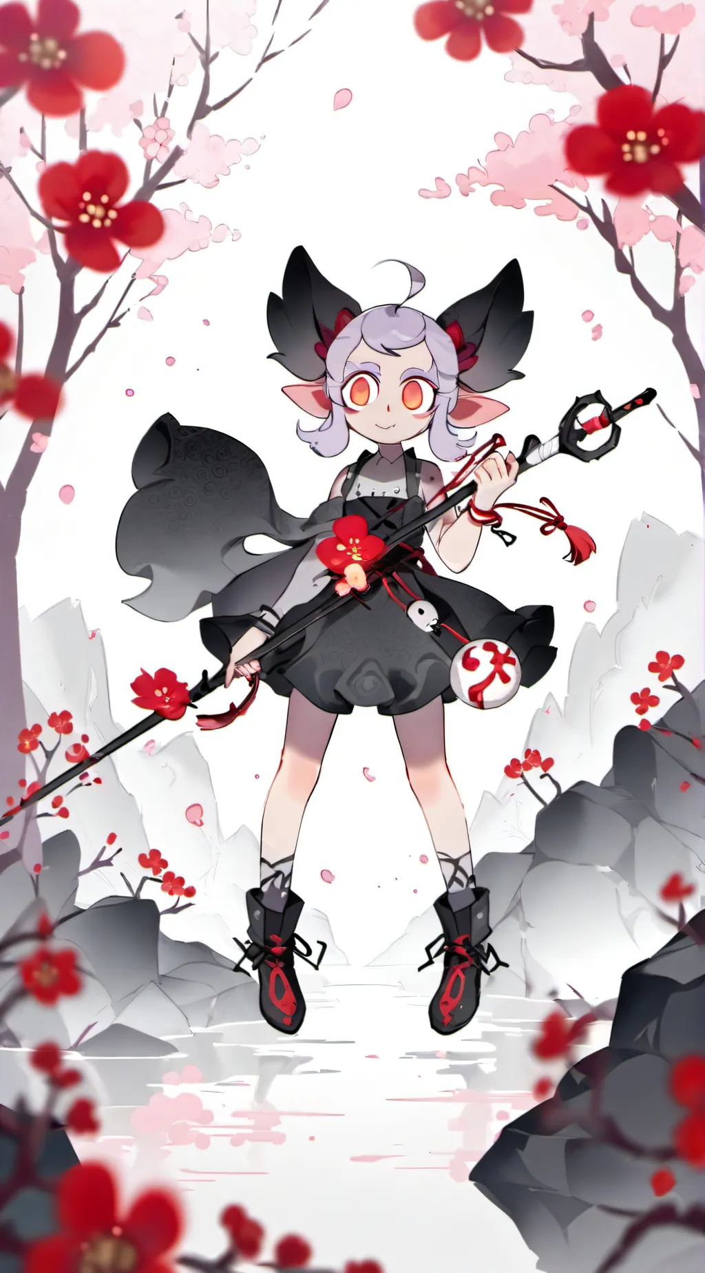 ai character: smiling critters  background