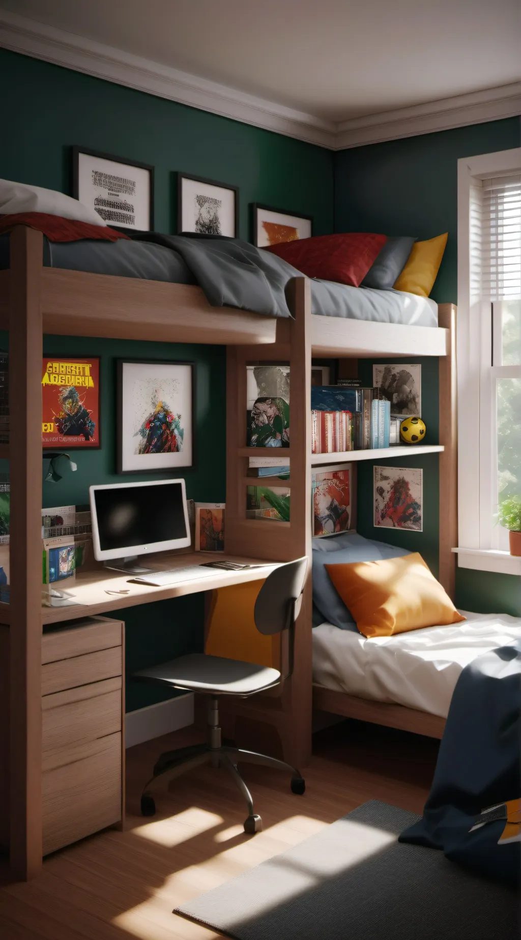 ai character: MHA 1A Dorms background