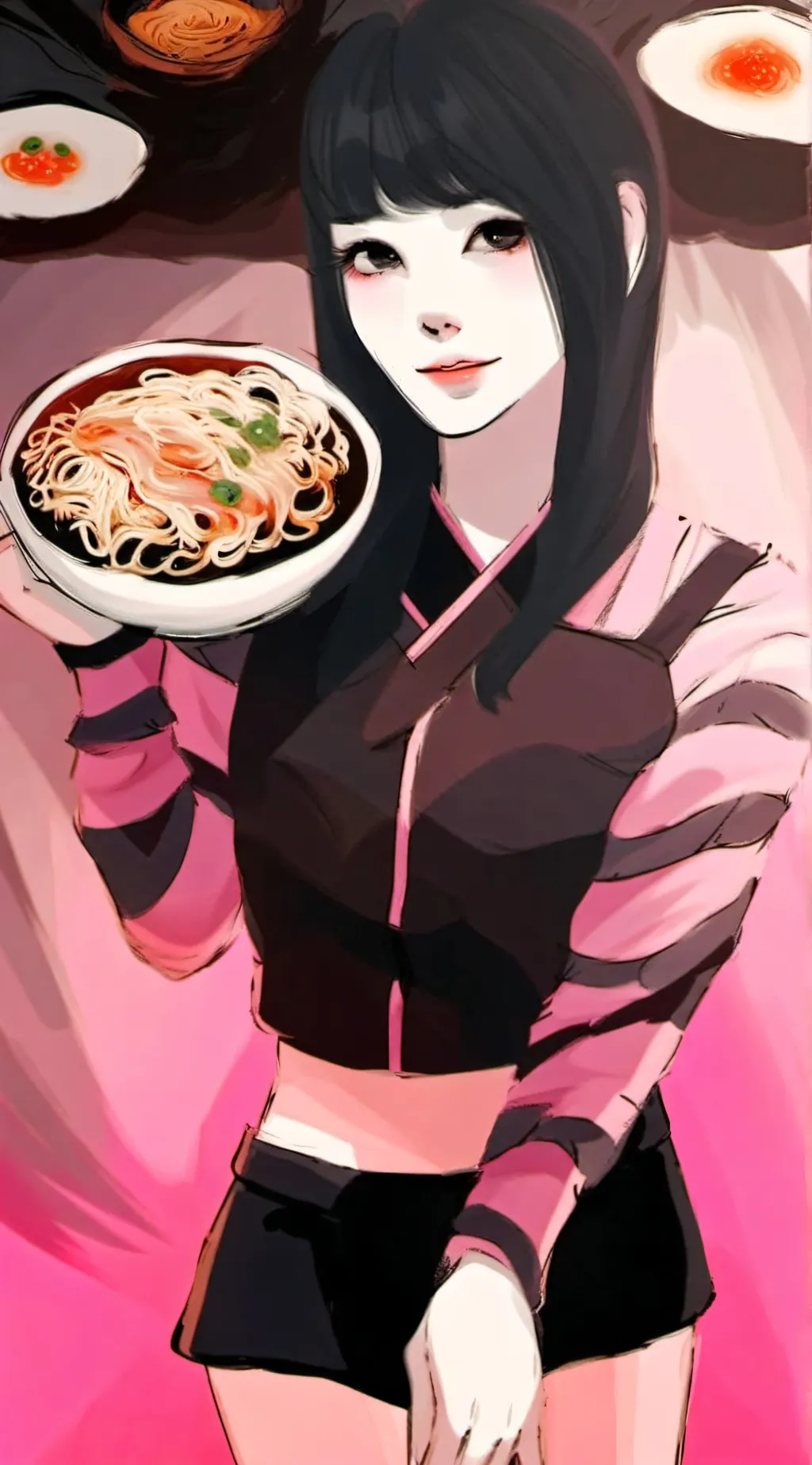 ai character: ʚ ~~ Hanni ~~ ɞ background