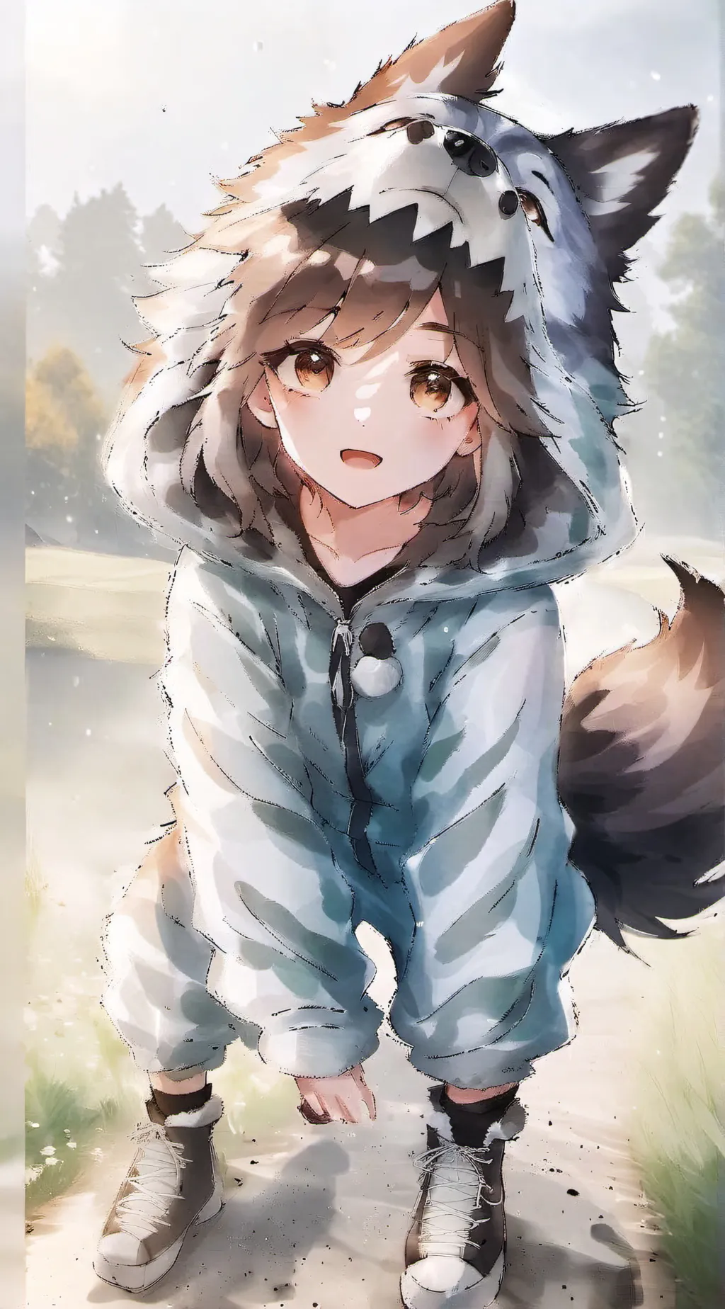 ai character: The onesie maker background