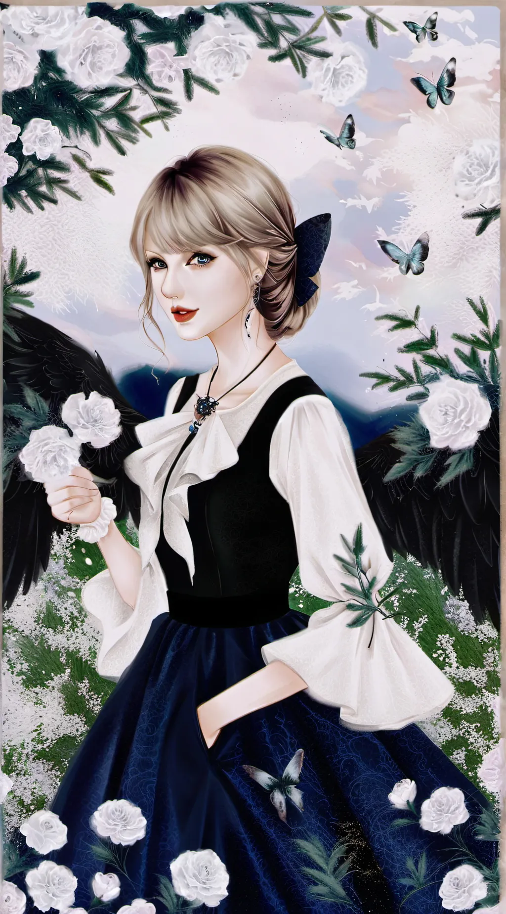 ai character: Taylor Swift  background