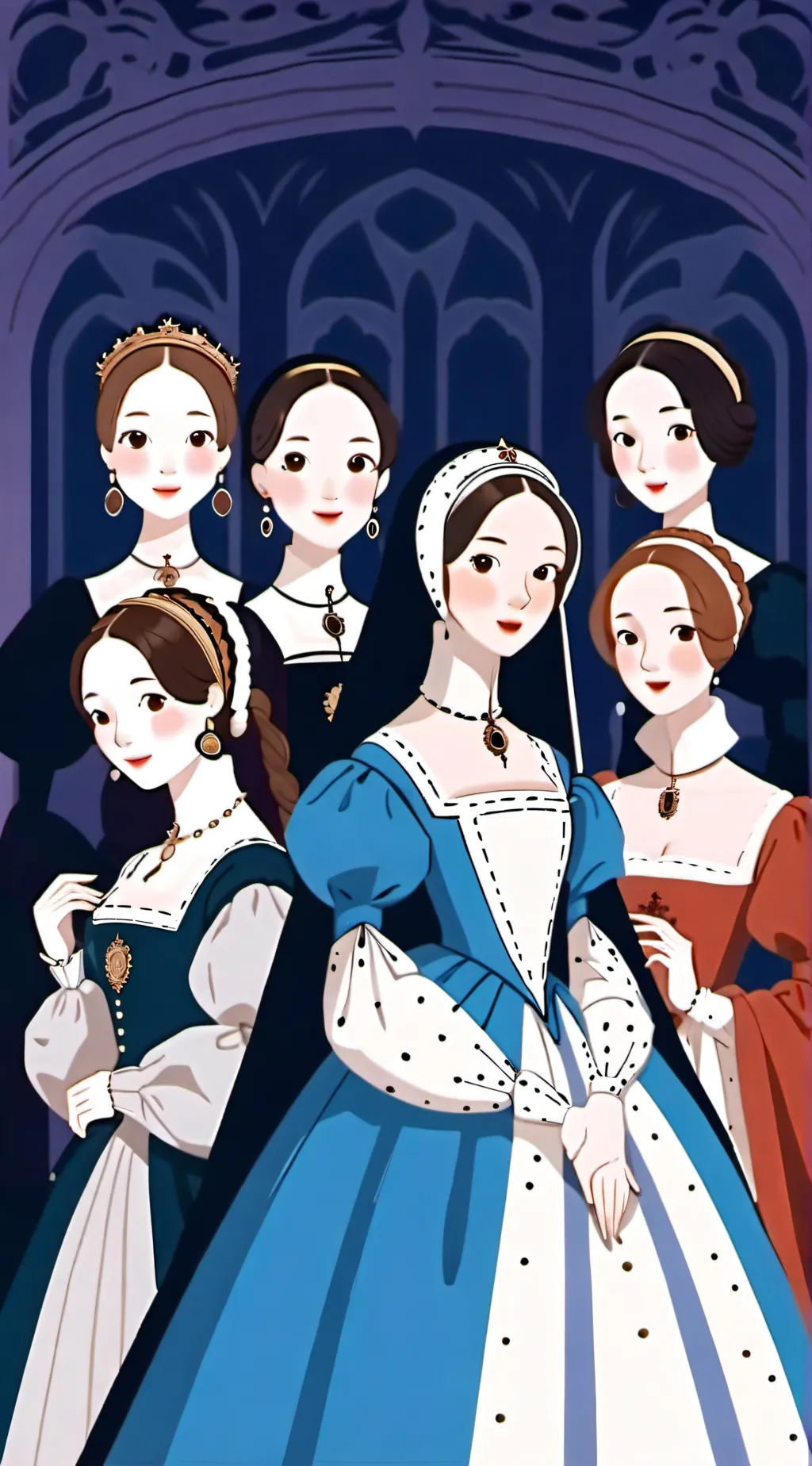 ai character: We are SIX!!! background