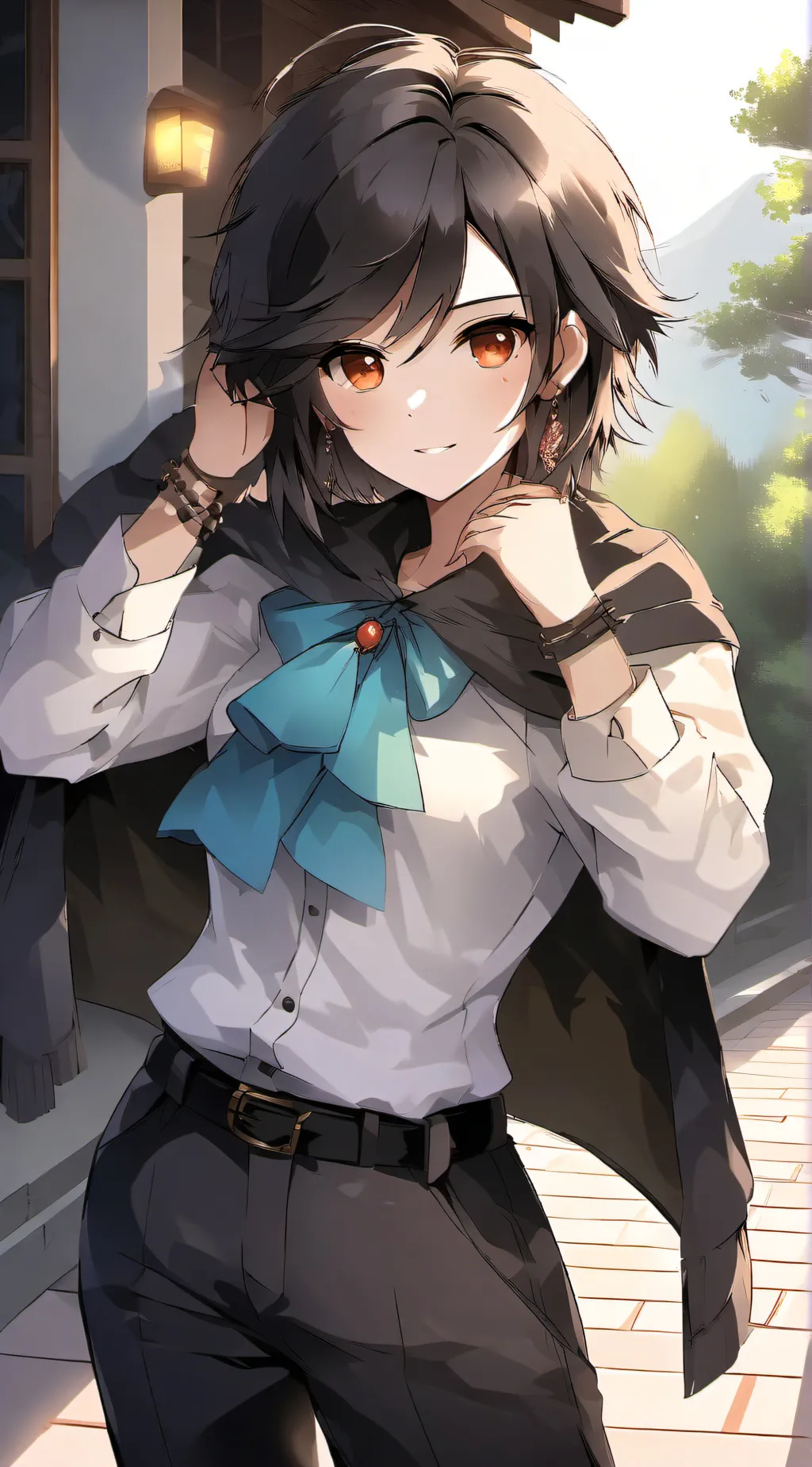 ai character: Ashley  background