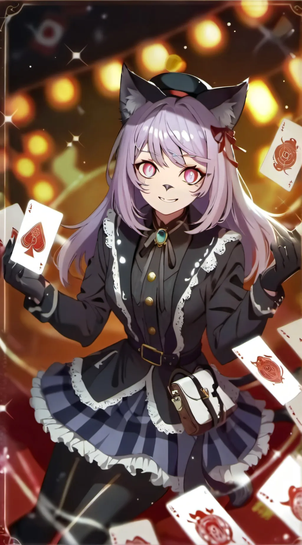 ai character: cheshire cat background