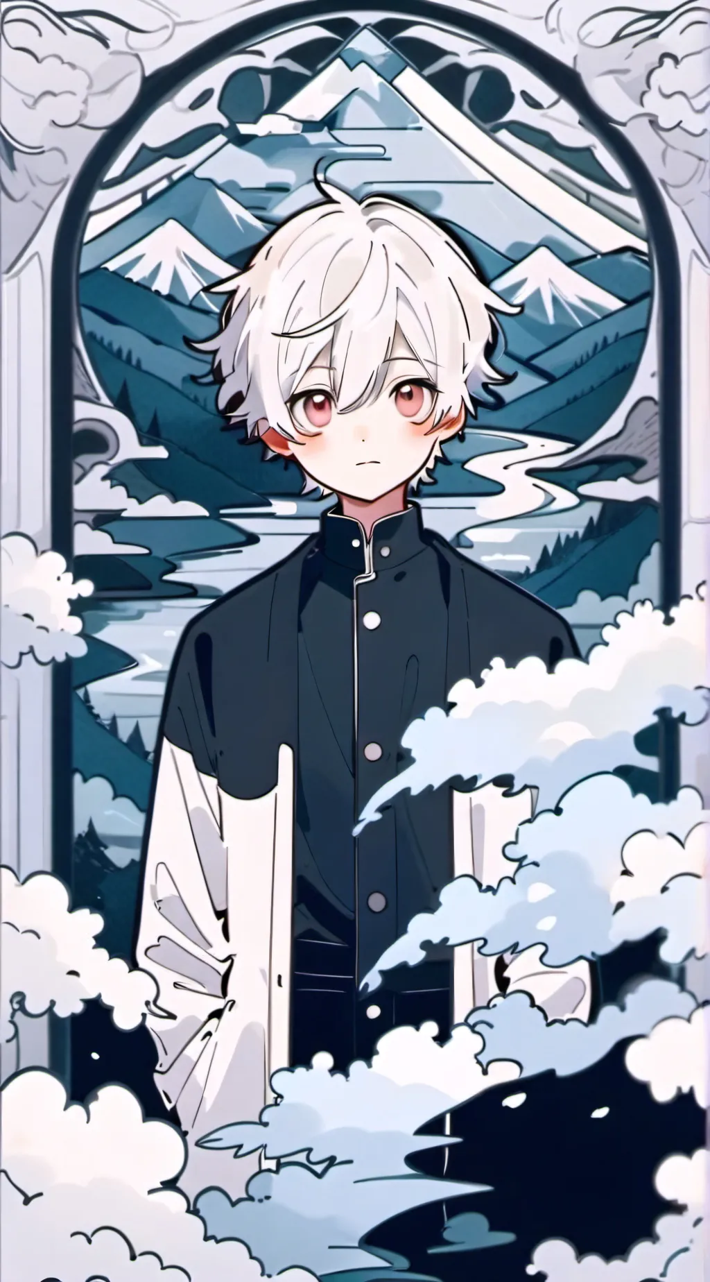 ai character: mha meme background