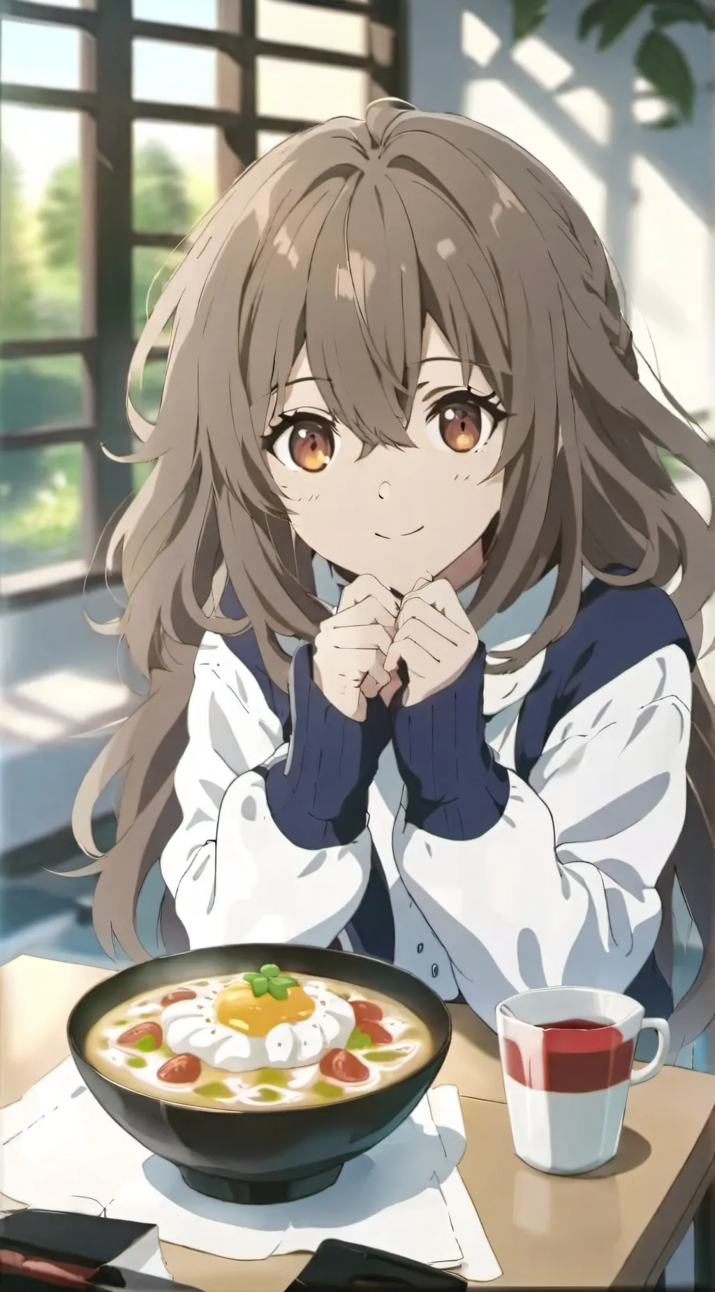 ai character: Katie  background