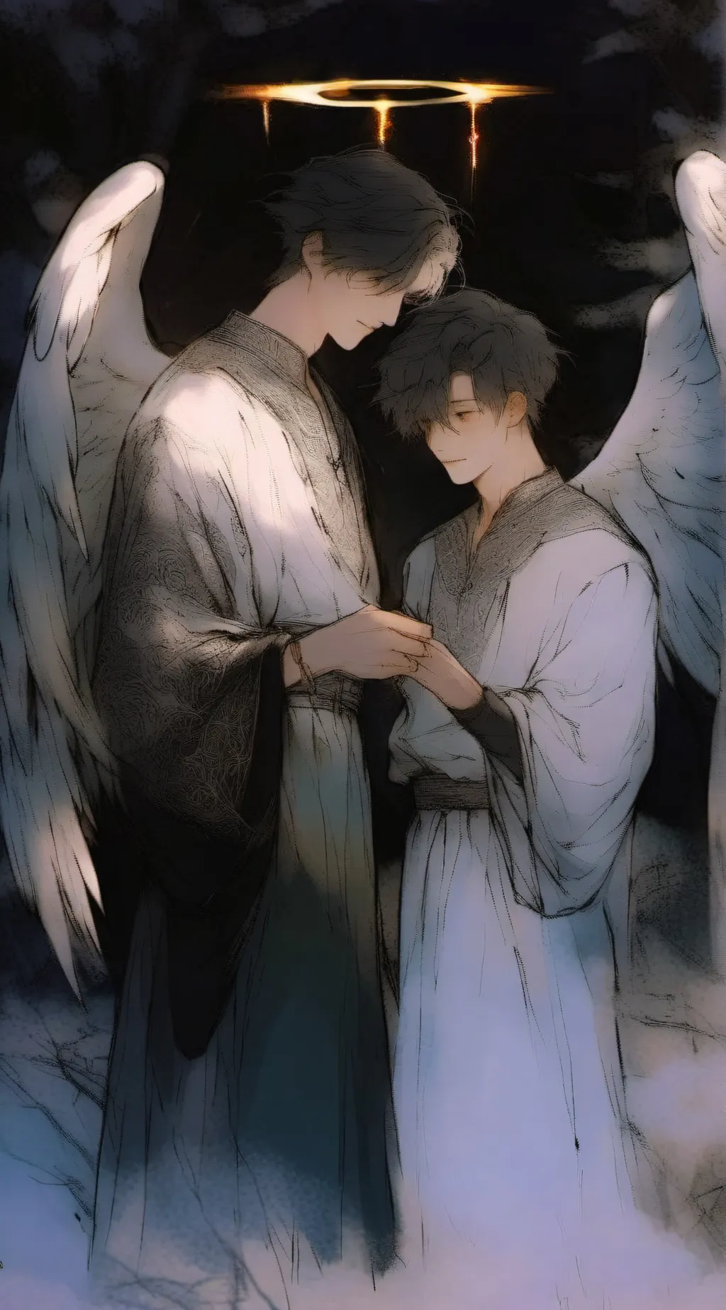 ai character: Your angel dads  background