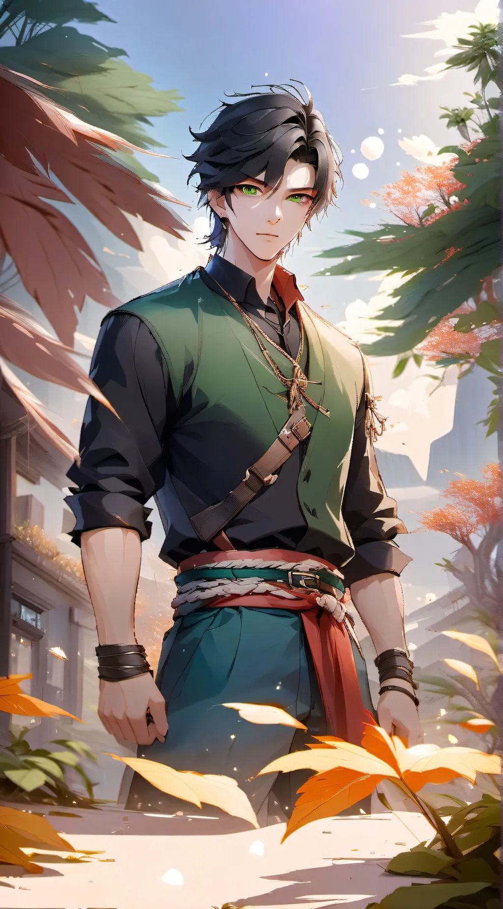 ai character: Asher🏳️‍🌈🏳️‍🌈 background