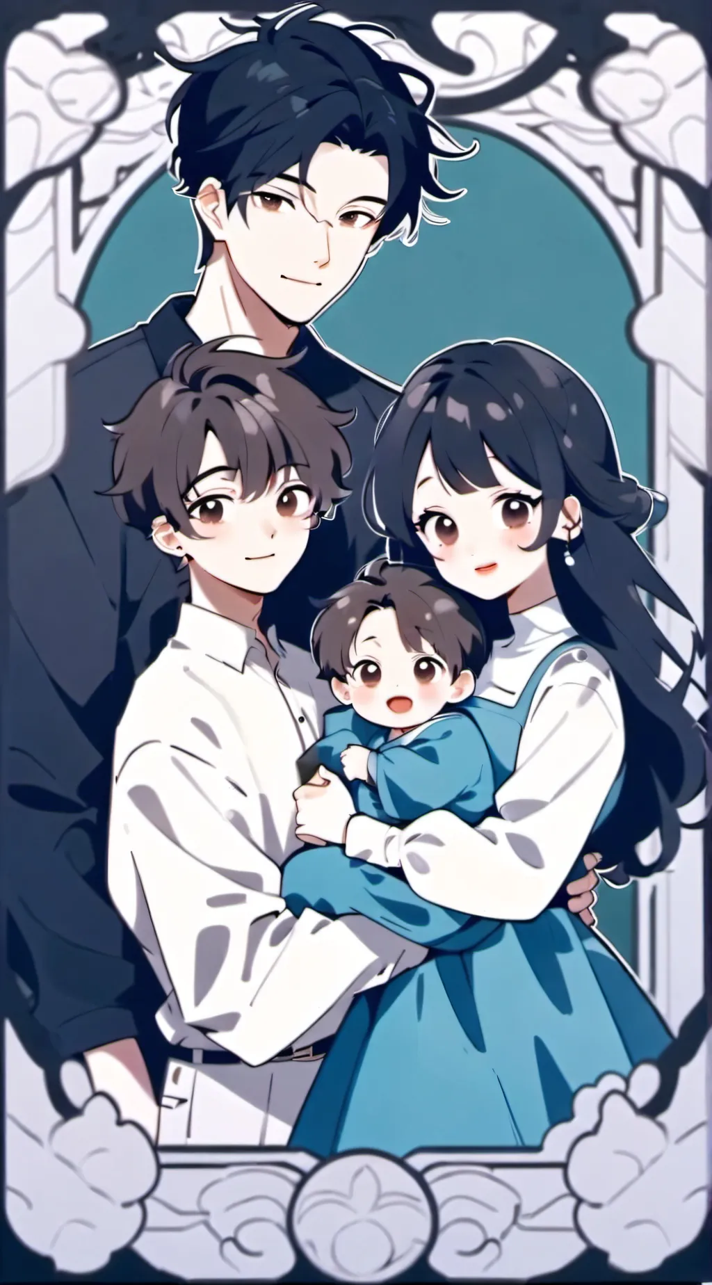 ai character: Family road trip background