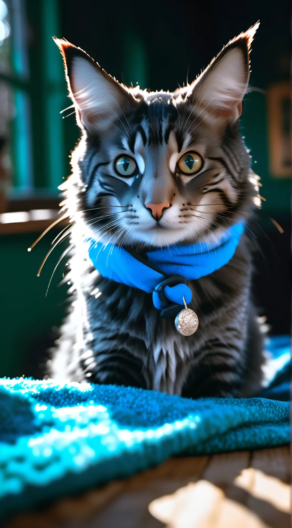 ai character: The flashes cat background