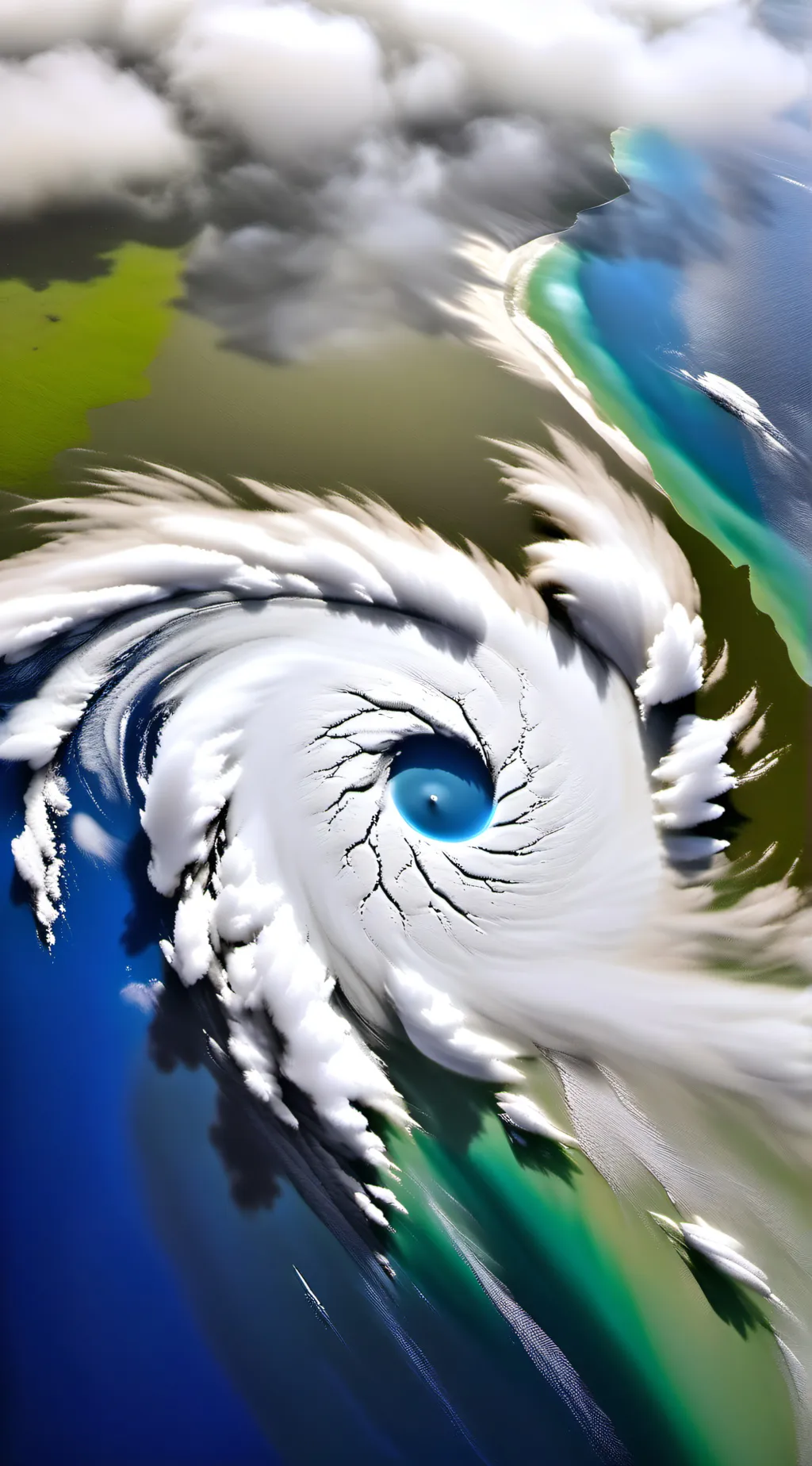 ai character: Hurricane Helen  background