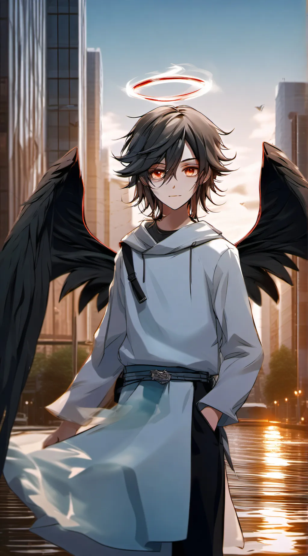 ai character: devil& Angel Eyes background
