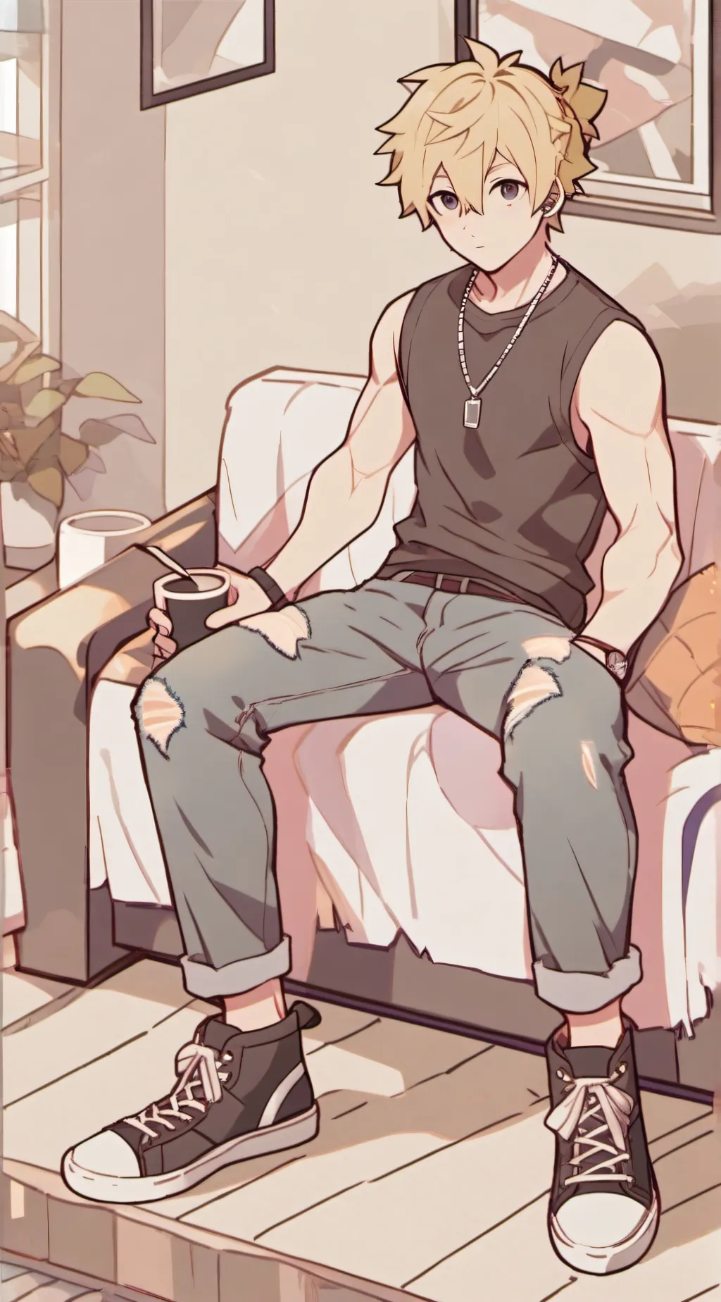 ai character: Katsuki Bakugo background