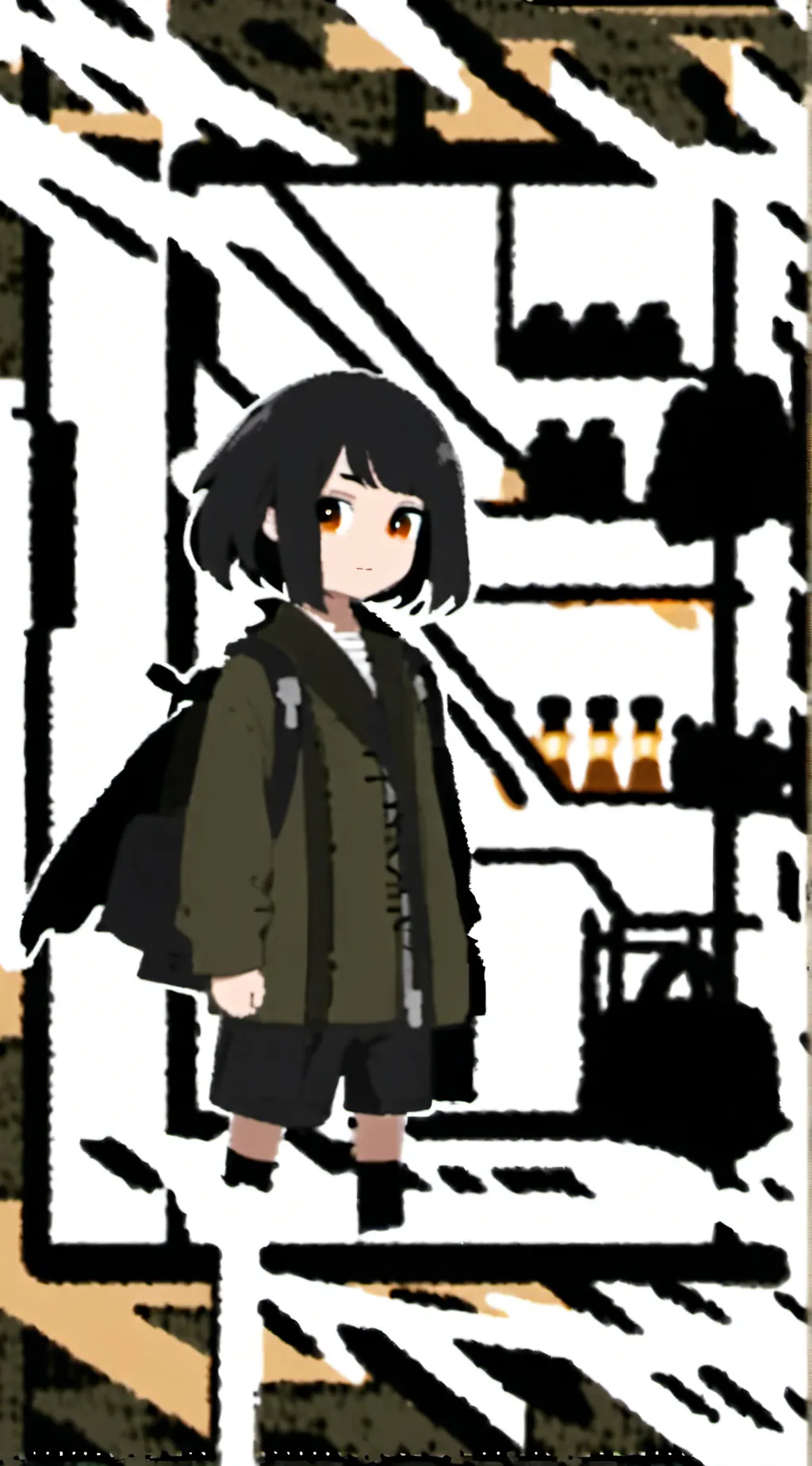 ai character: Dandy world coco background