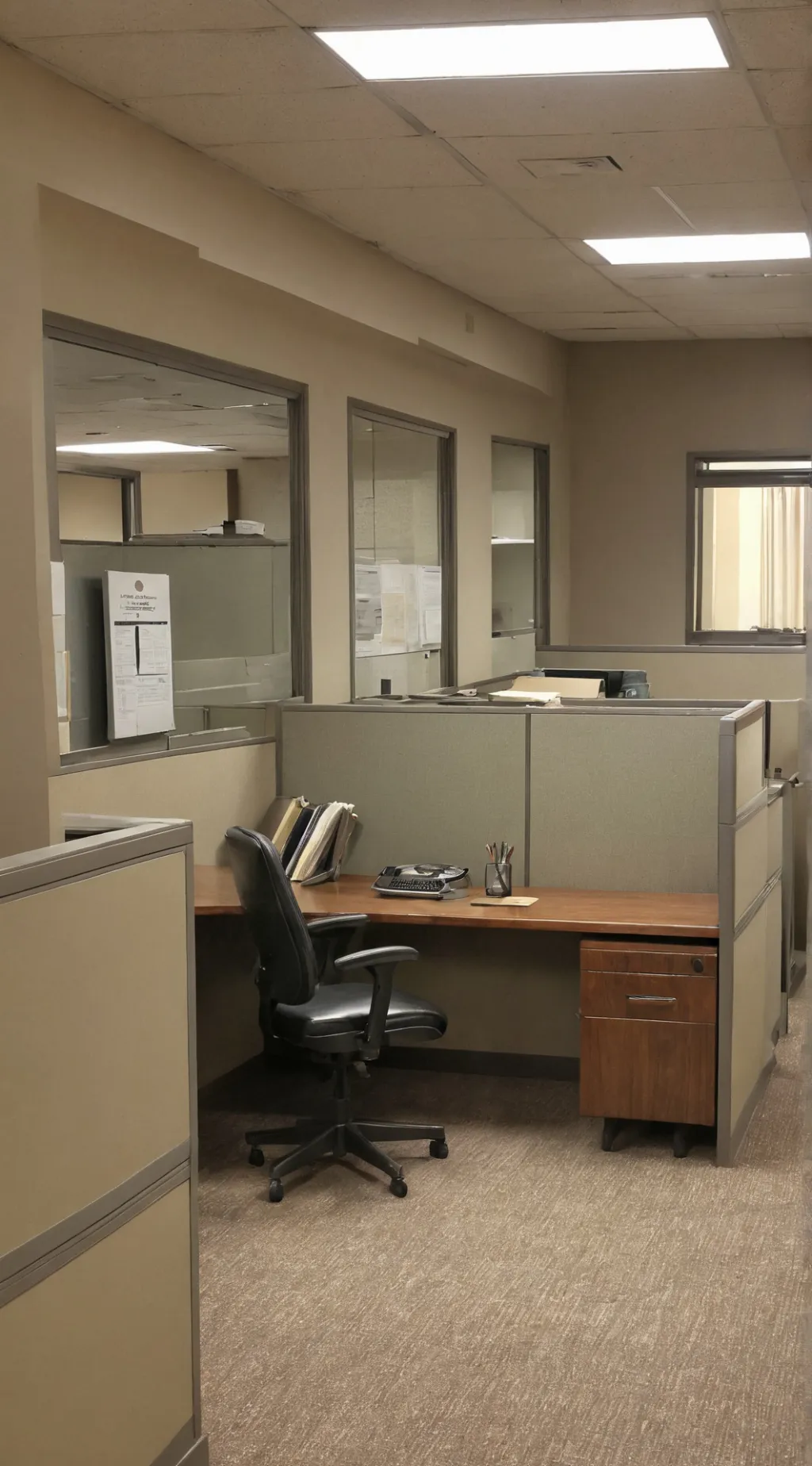 ai character: A 9 to 5 reality  background