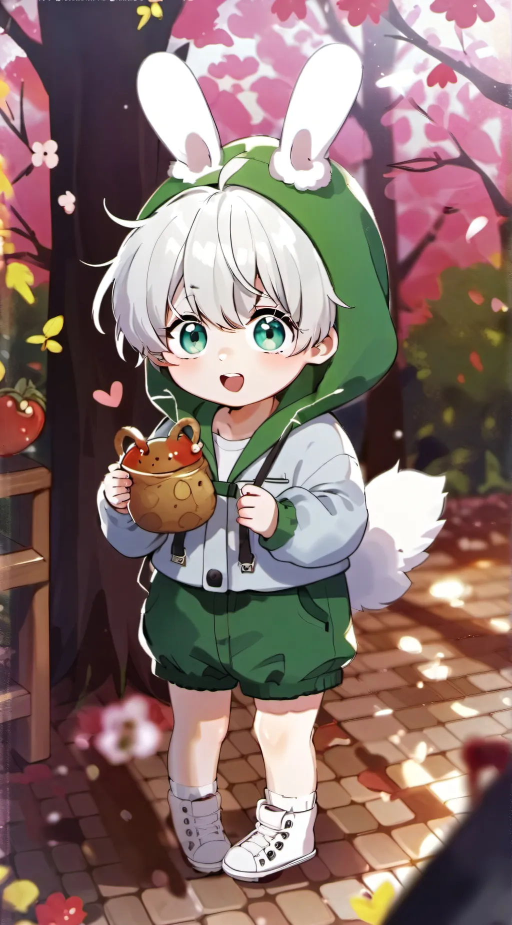 ai character: miye a bunny baby background