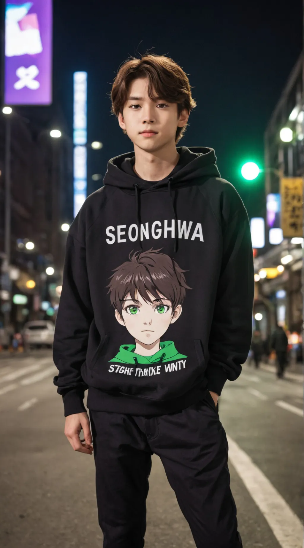 ai character: ateez fan  background