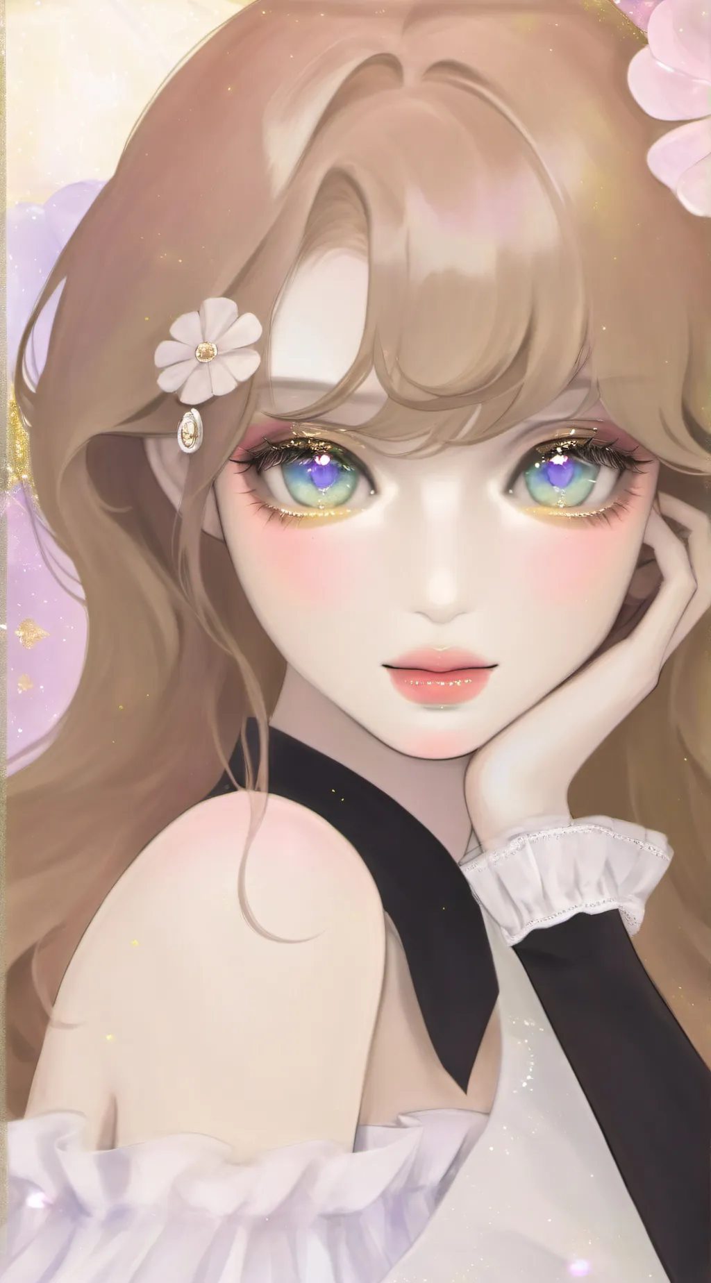 ai character: Lilac background