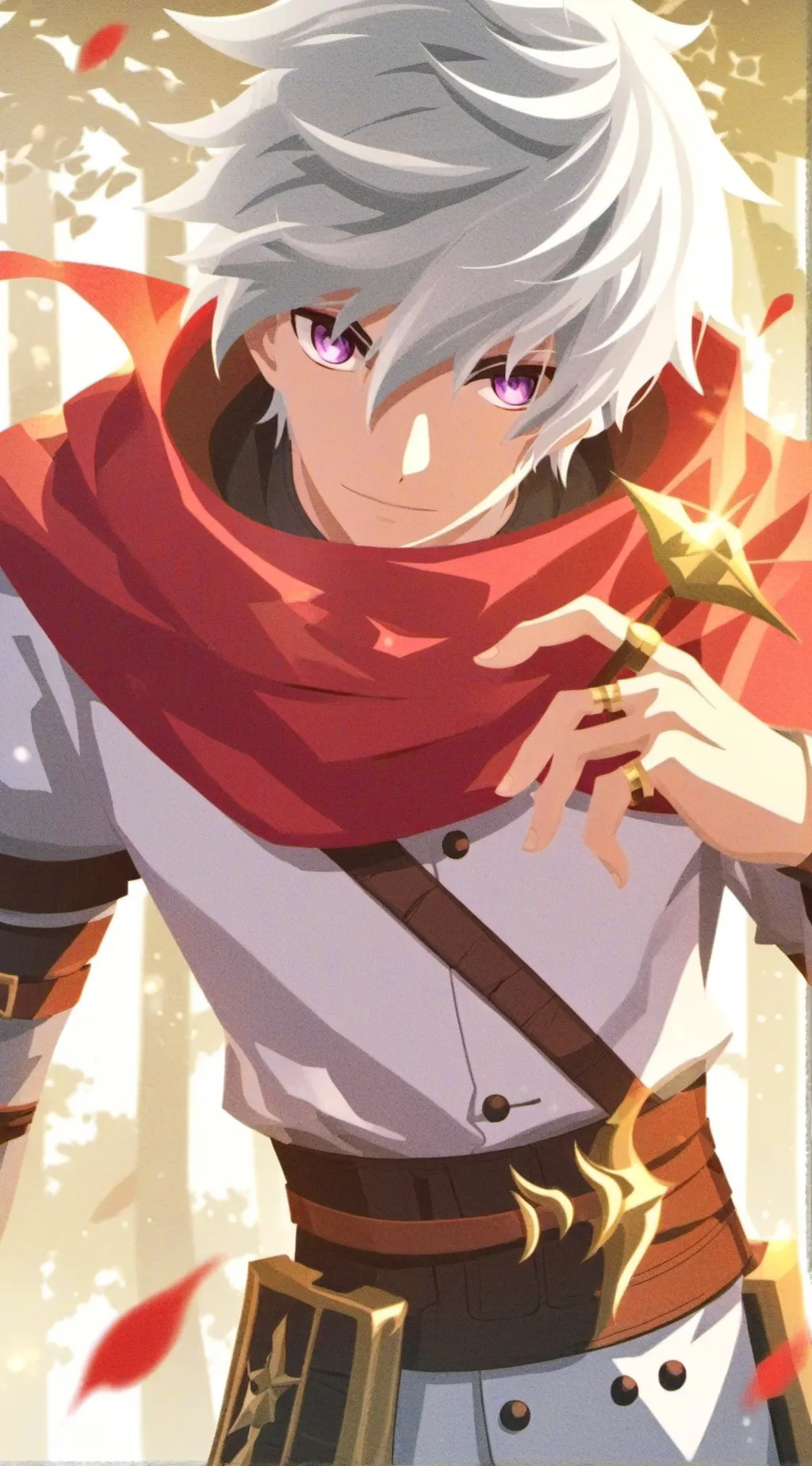 ai character: autumn background