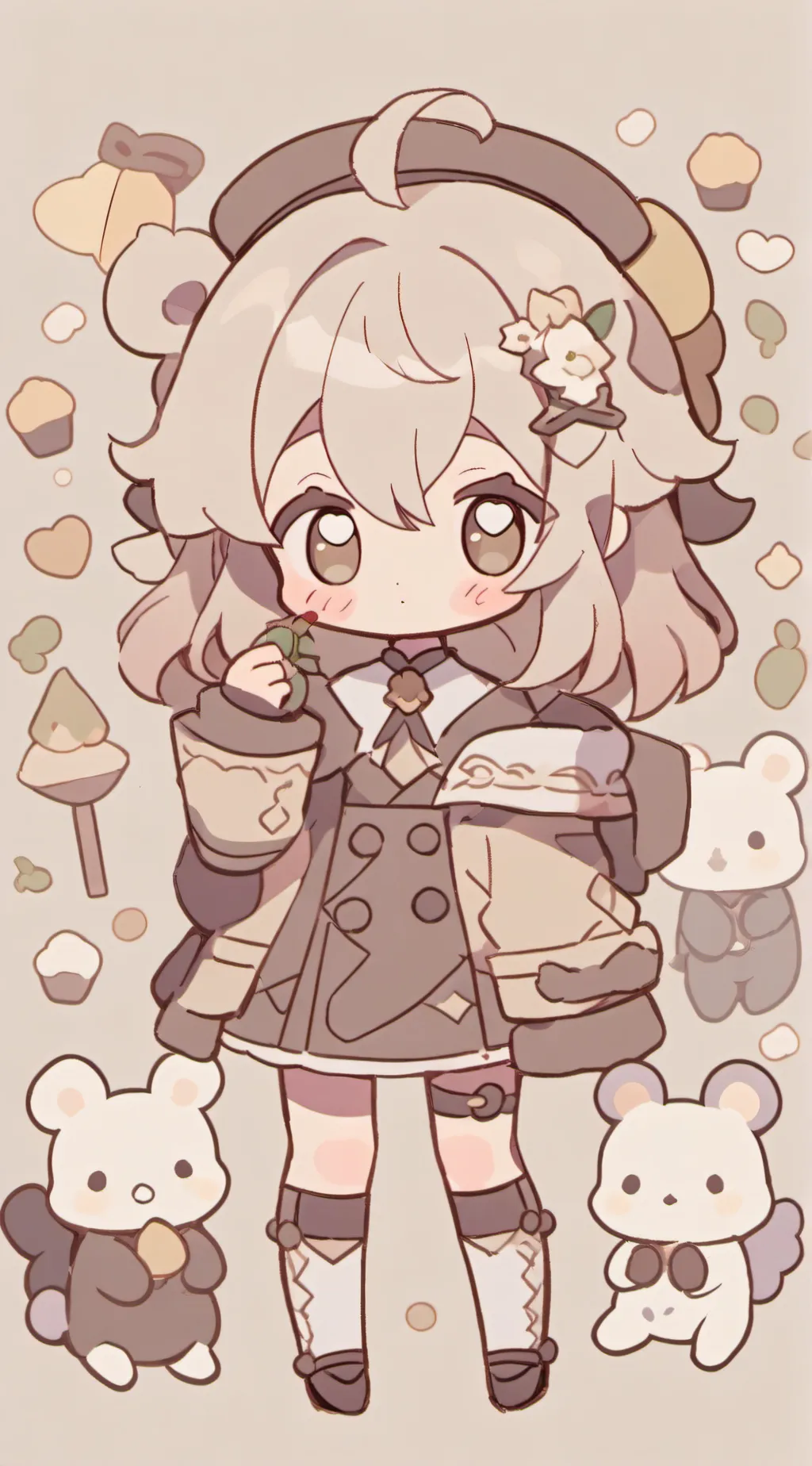 ai character: chibi background