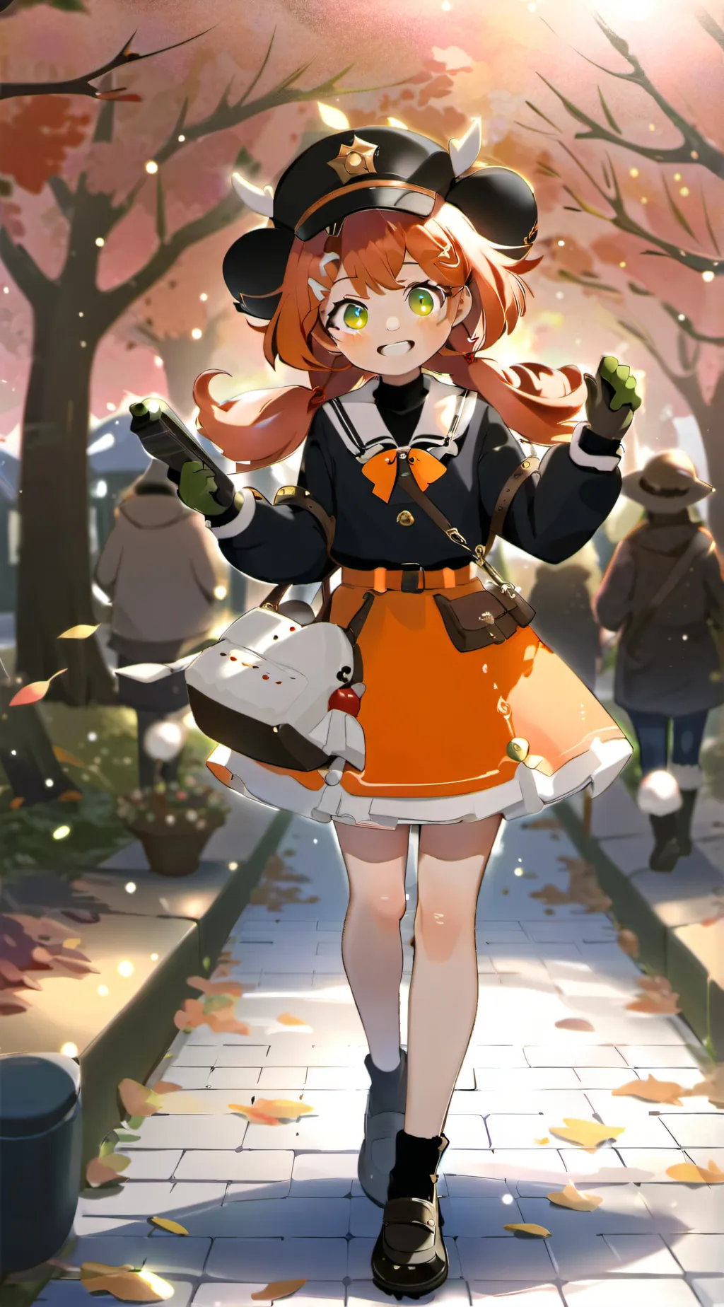 ai character: Pigtal girl background