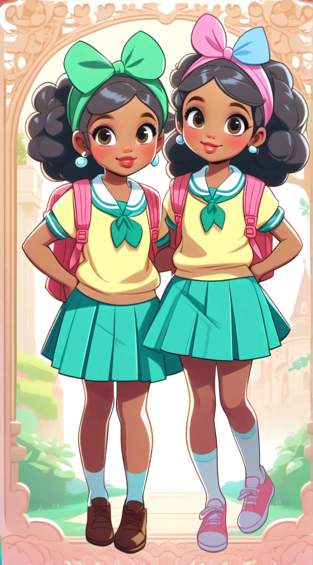 ai character: Poppy and Naya background