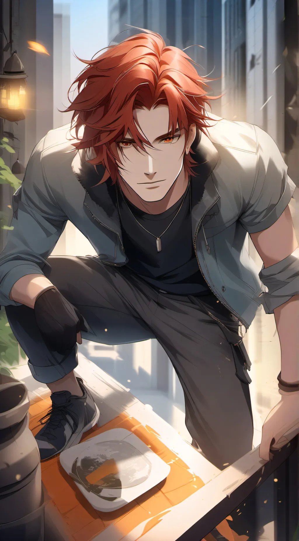 ai character: Leon background