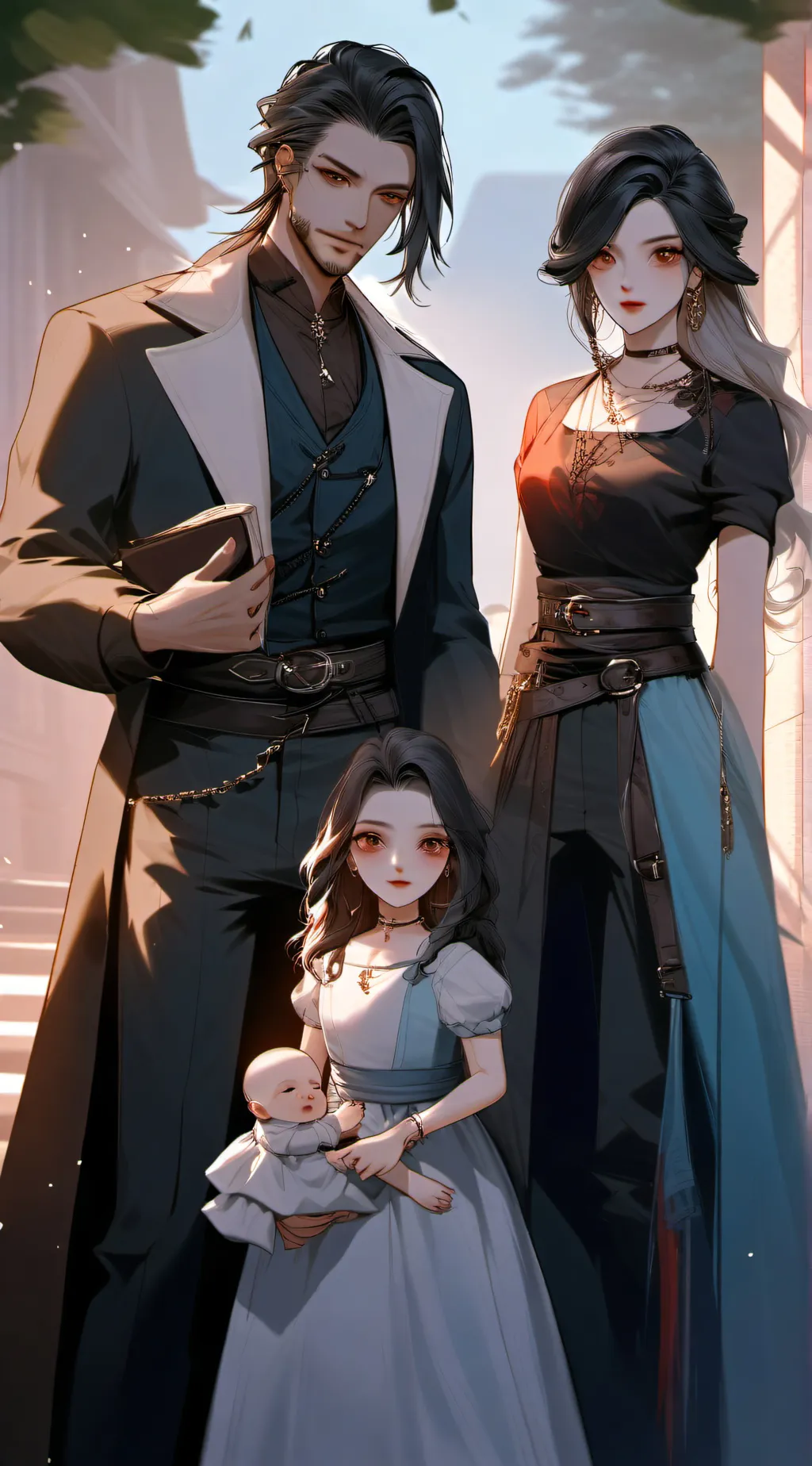 ai character: Marion and Magnus  background