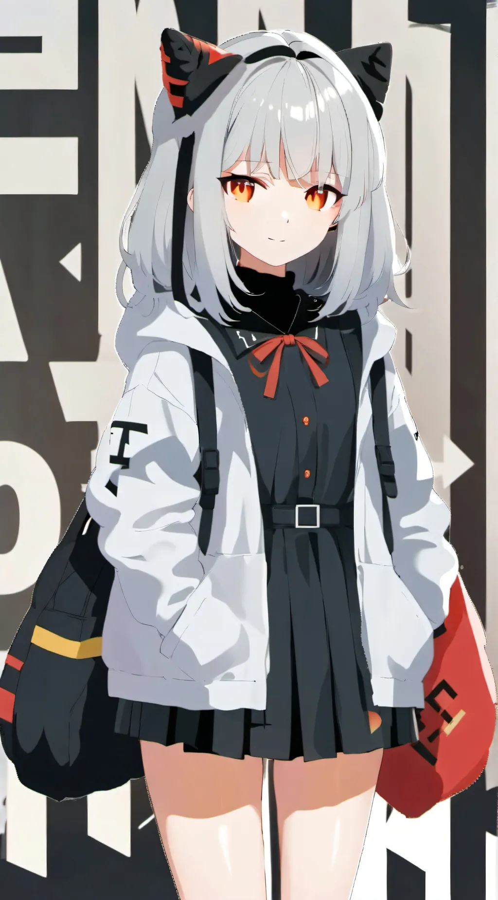 ai character: glitch girl404 background