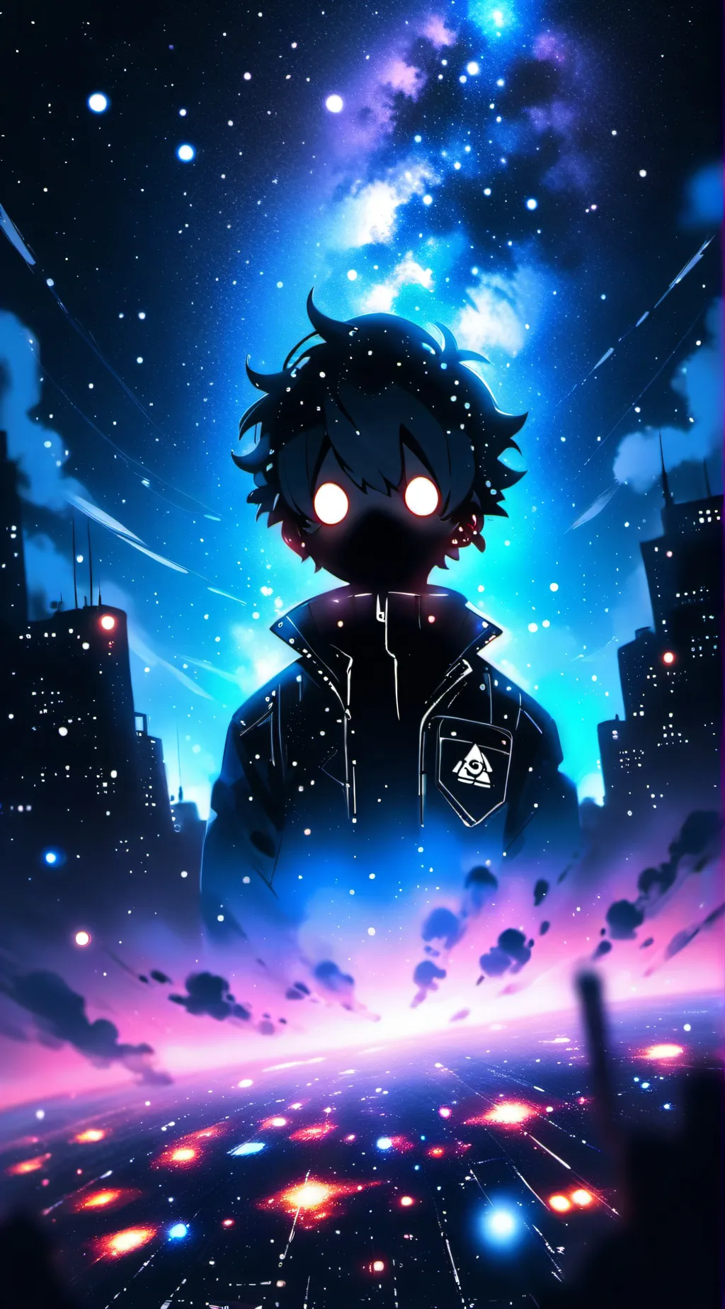 ai character: ciberpunk school background