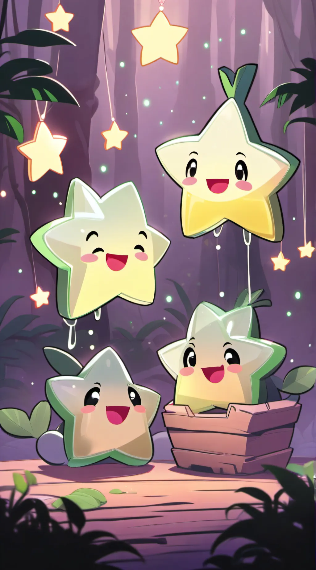 ai character: light fruit background