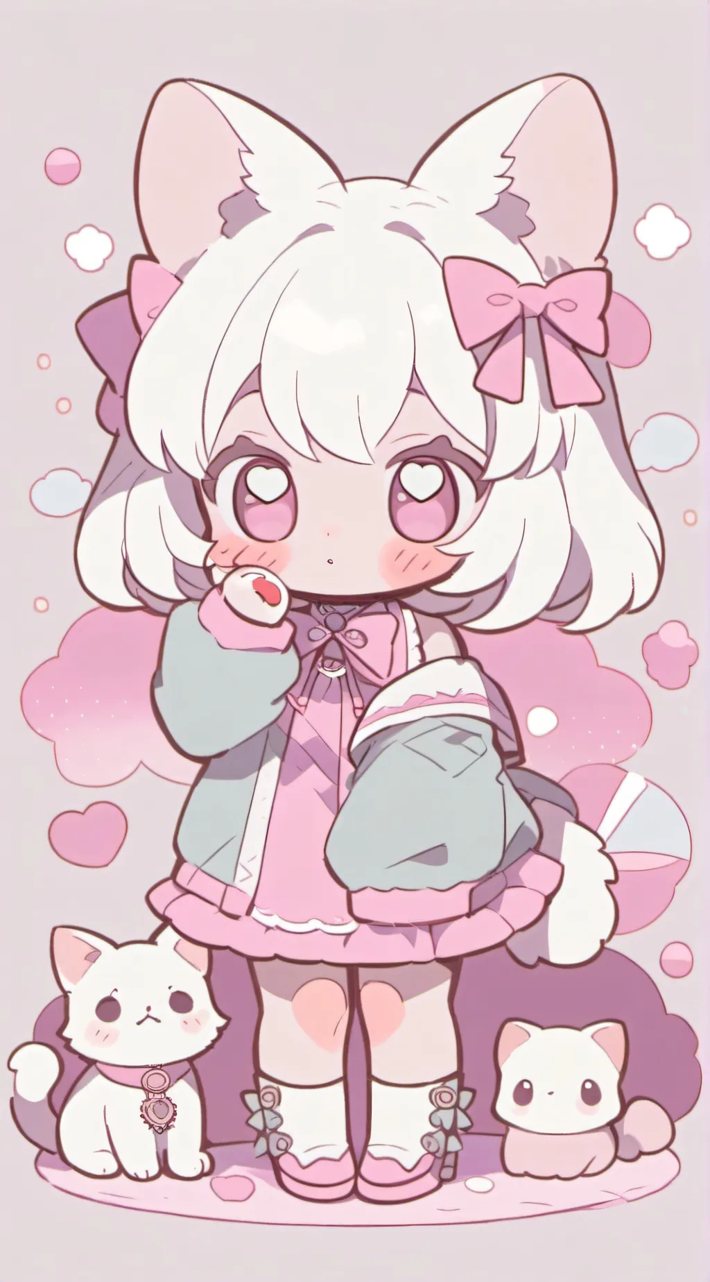 ai character: Fluff Ball  background