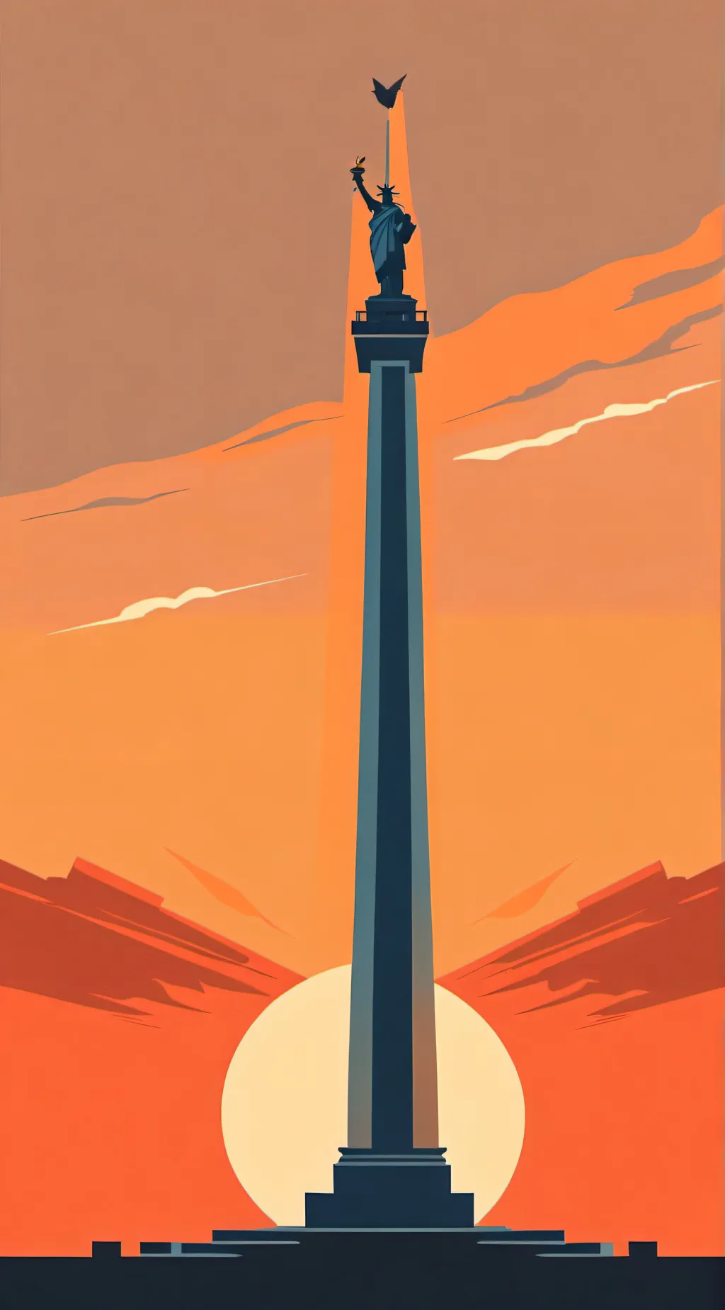 ai character: Our country fallen background