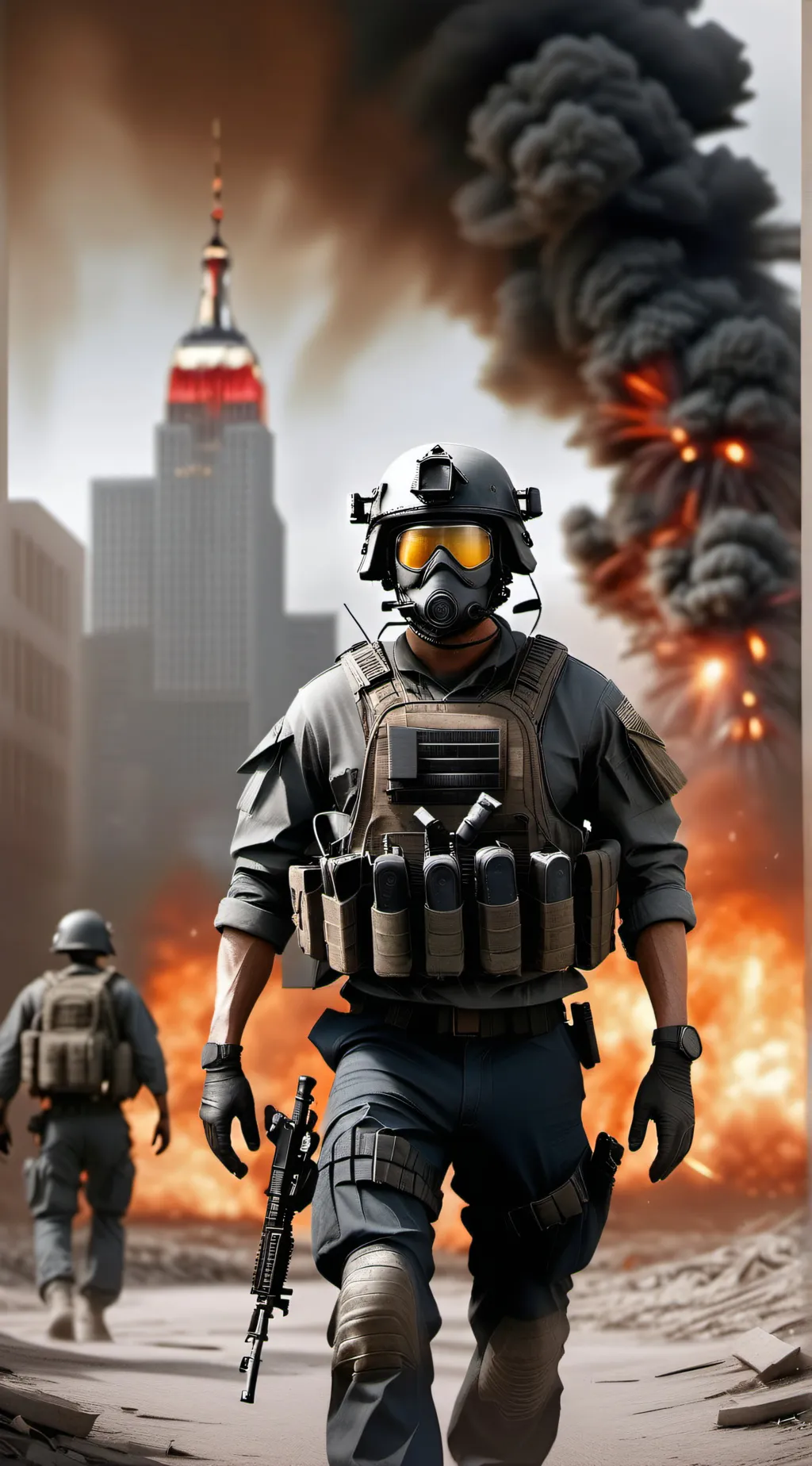 ai character: WORLD WAR 3  background