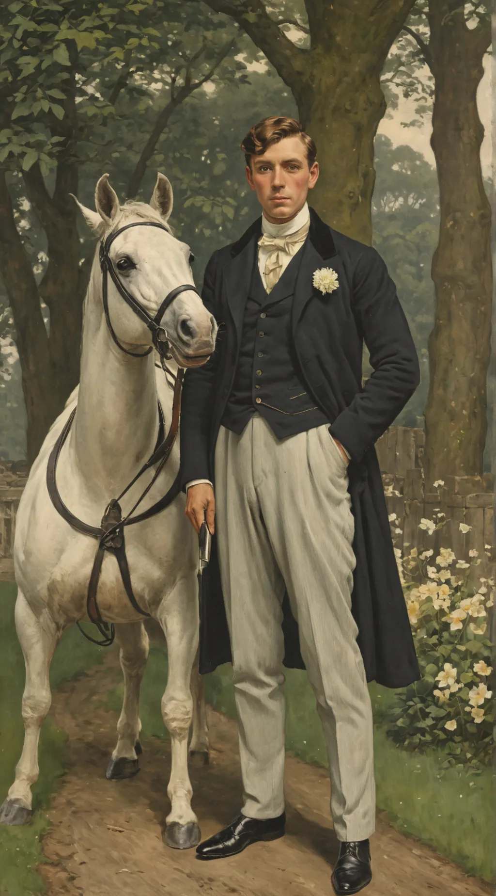 ai character: George Warleggan  background