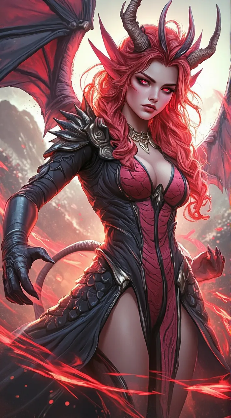 ai character: Kaelira emberstorm background