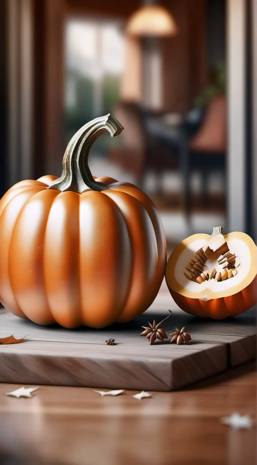 ai character: Pumpkin background