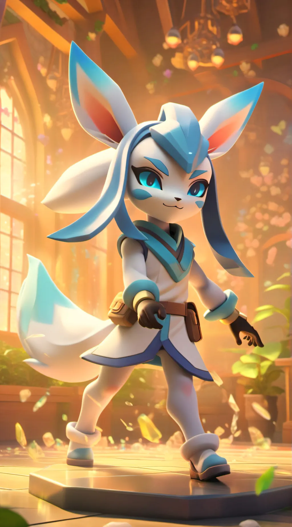 ai character: Glaceon background