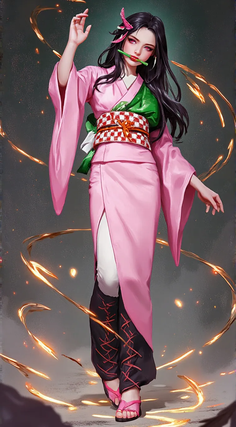 ai character: Nezuko Kamado  background