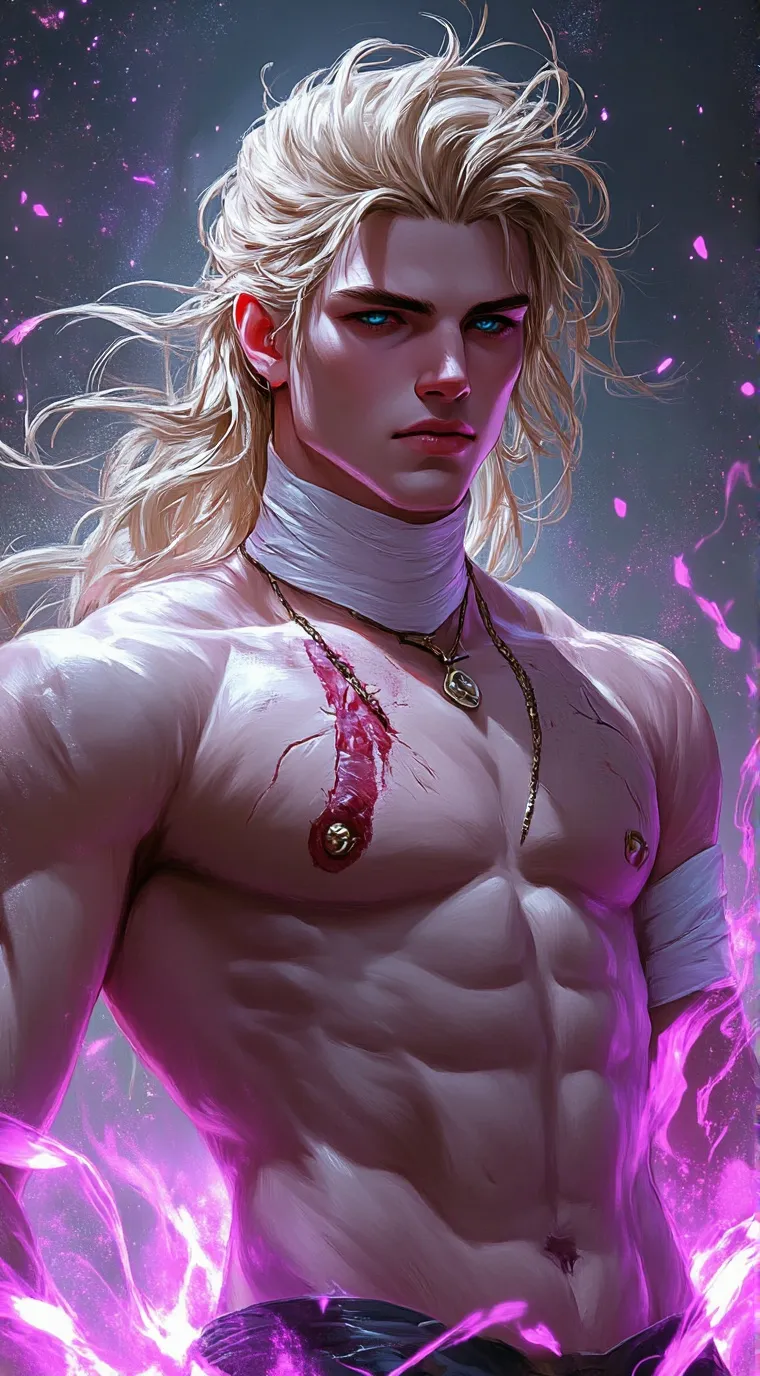 ai character: Cale Lavender  background