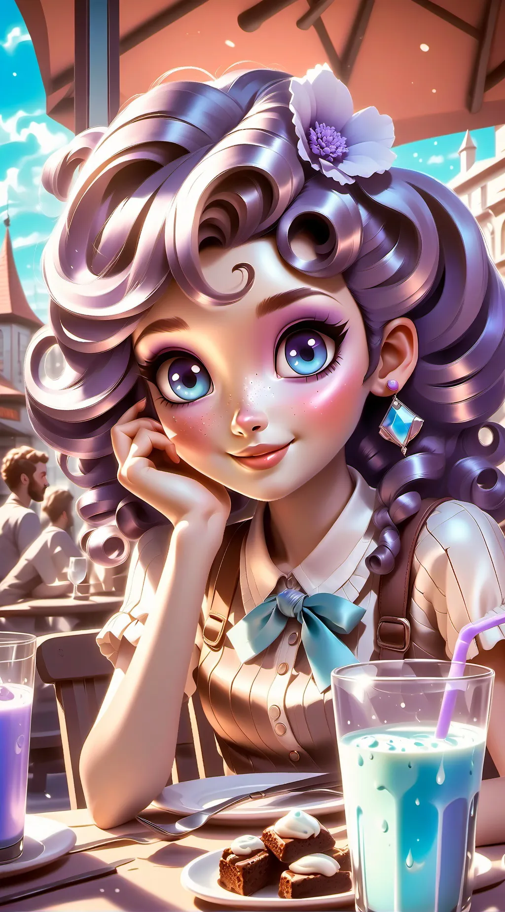 ai character: Diamond Moonlight background