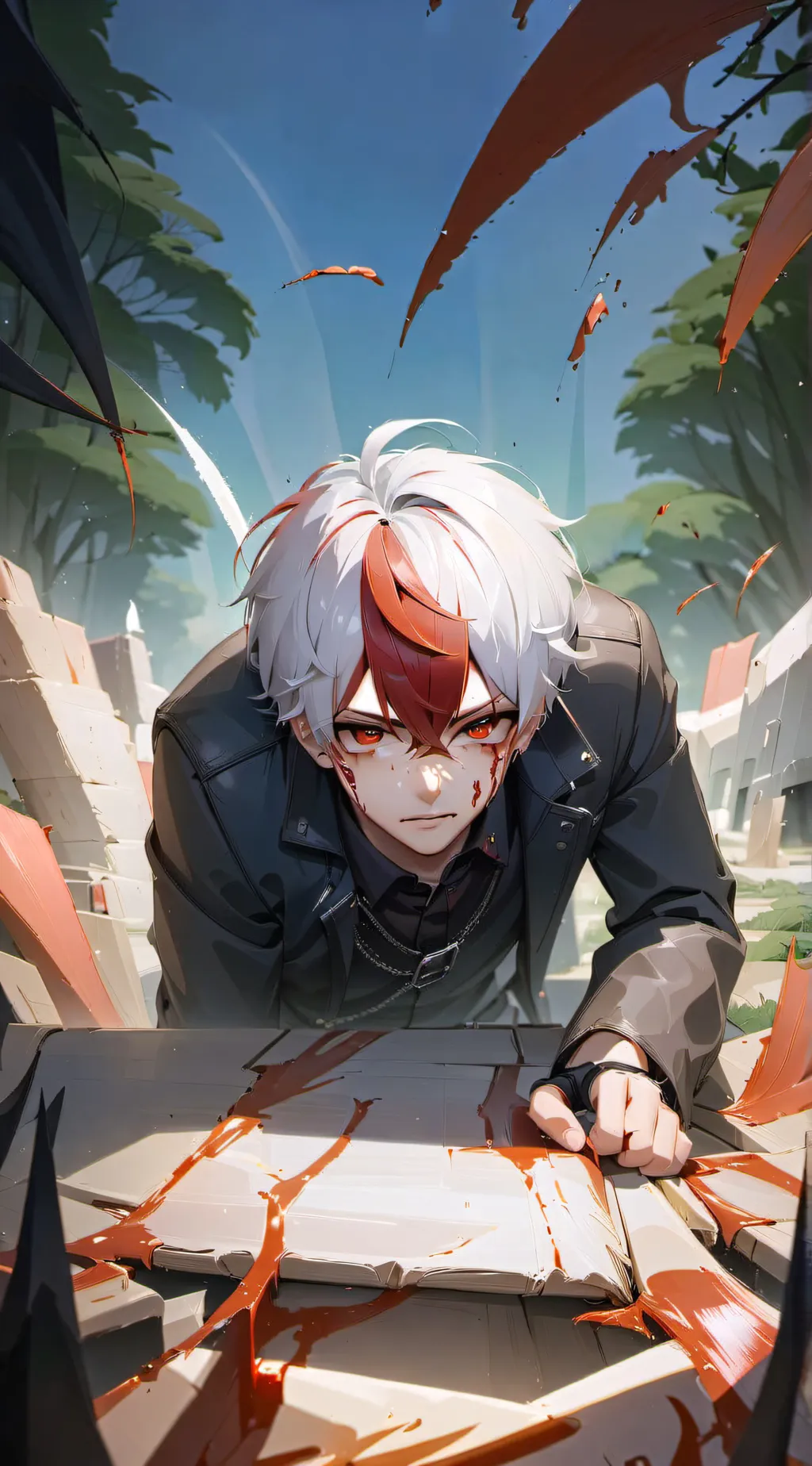 ai character: Todoroki fight background
